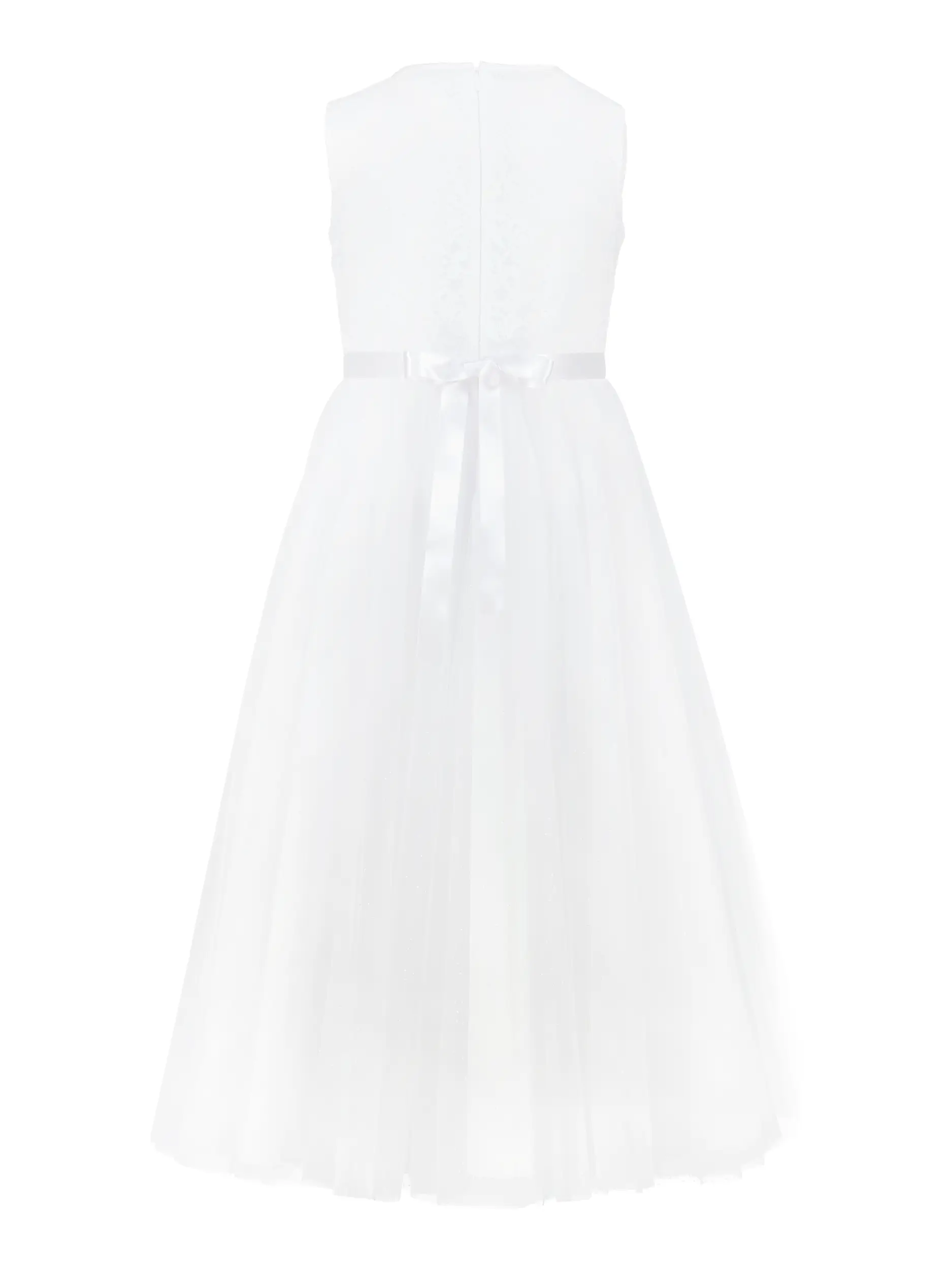 Mädchen Kommunionkleid  - Artikel Rückseite - Farbe: Weiß