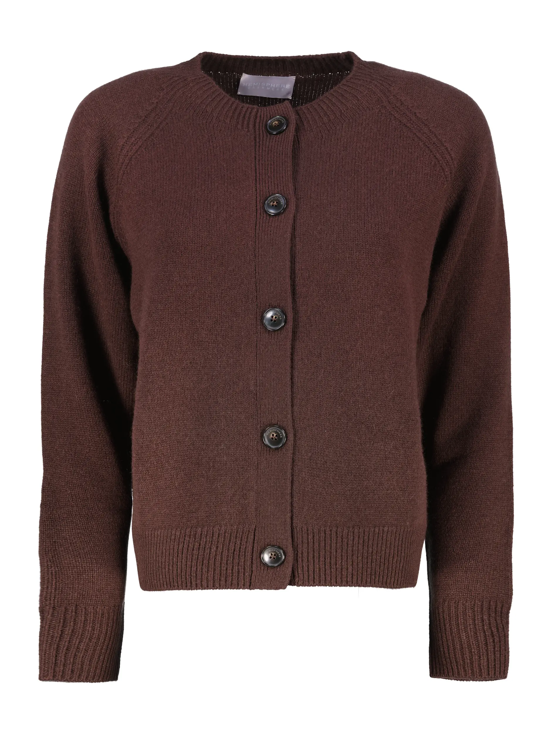 Strickjacke aus Kaschmir-Mix langarm - Artikel Vorderseite - Farbe: Braun