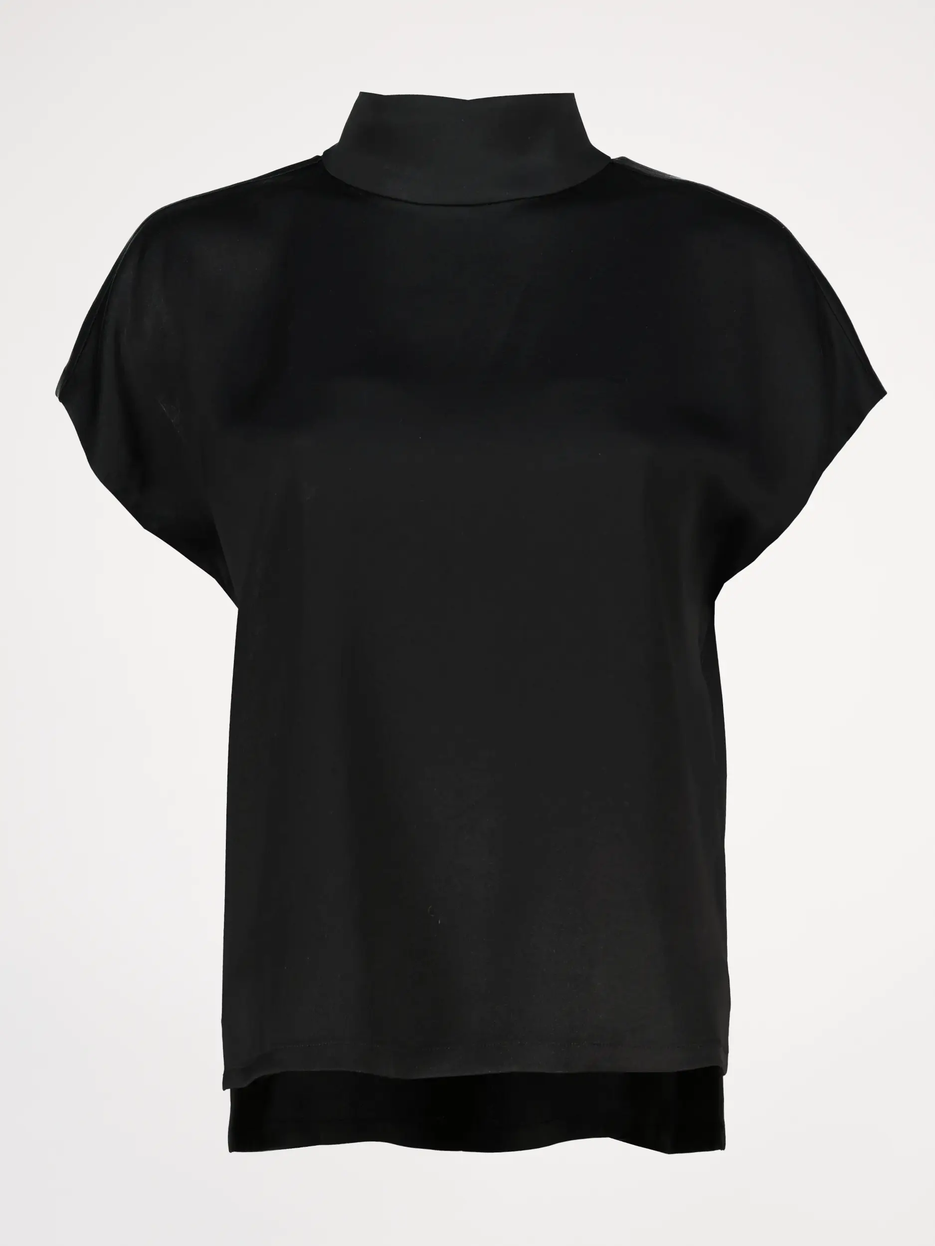 Satinbluse 'Alaria' kurzarm - Artikelansicht - Farbe: Schwarz