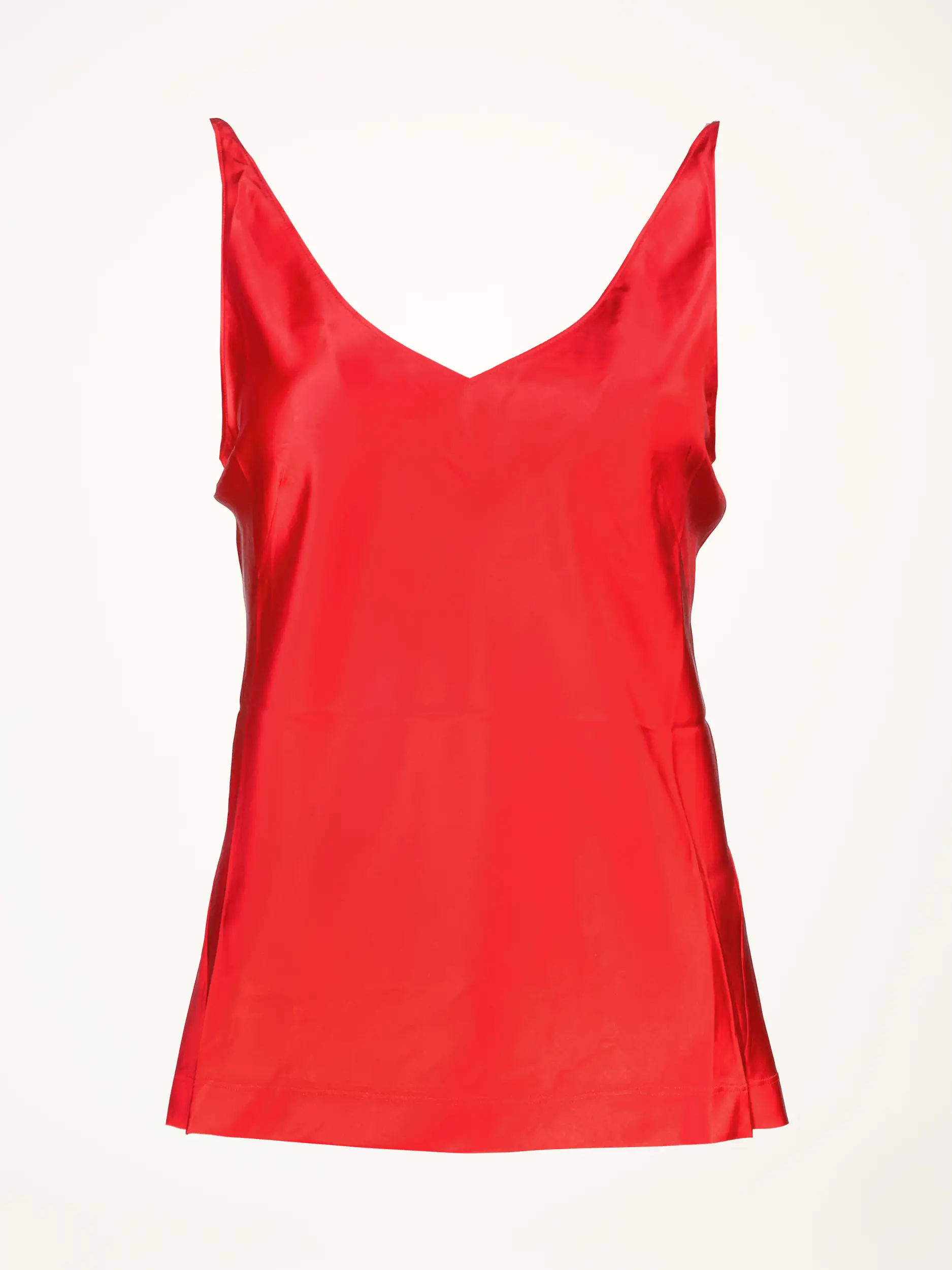 Satintop aus Seide - Artikelansicht - Farbe: Rot