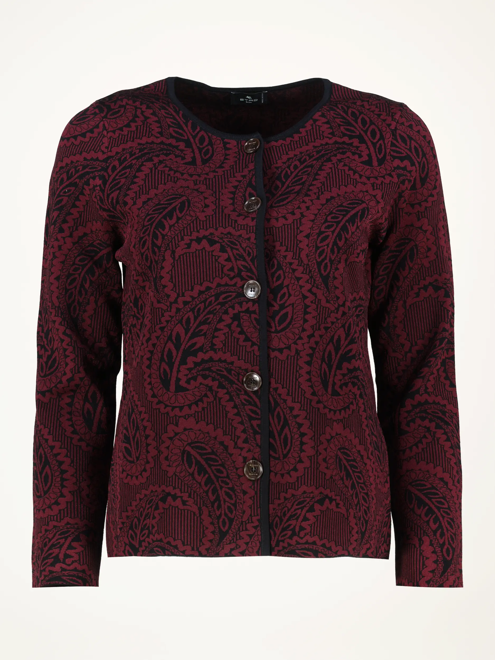 Gemusterte Strickjacke  - Artikelansicht - Farbe: Rot