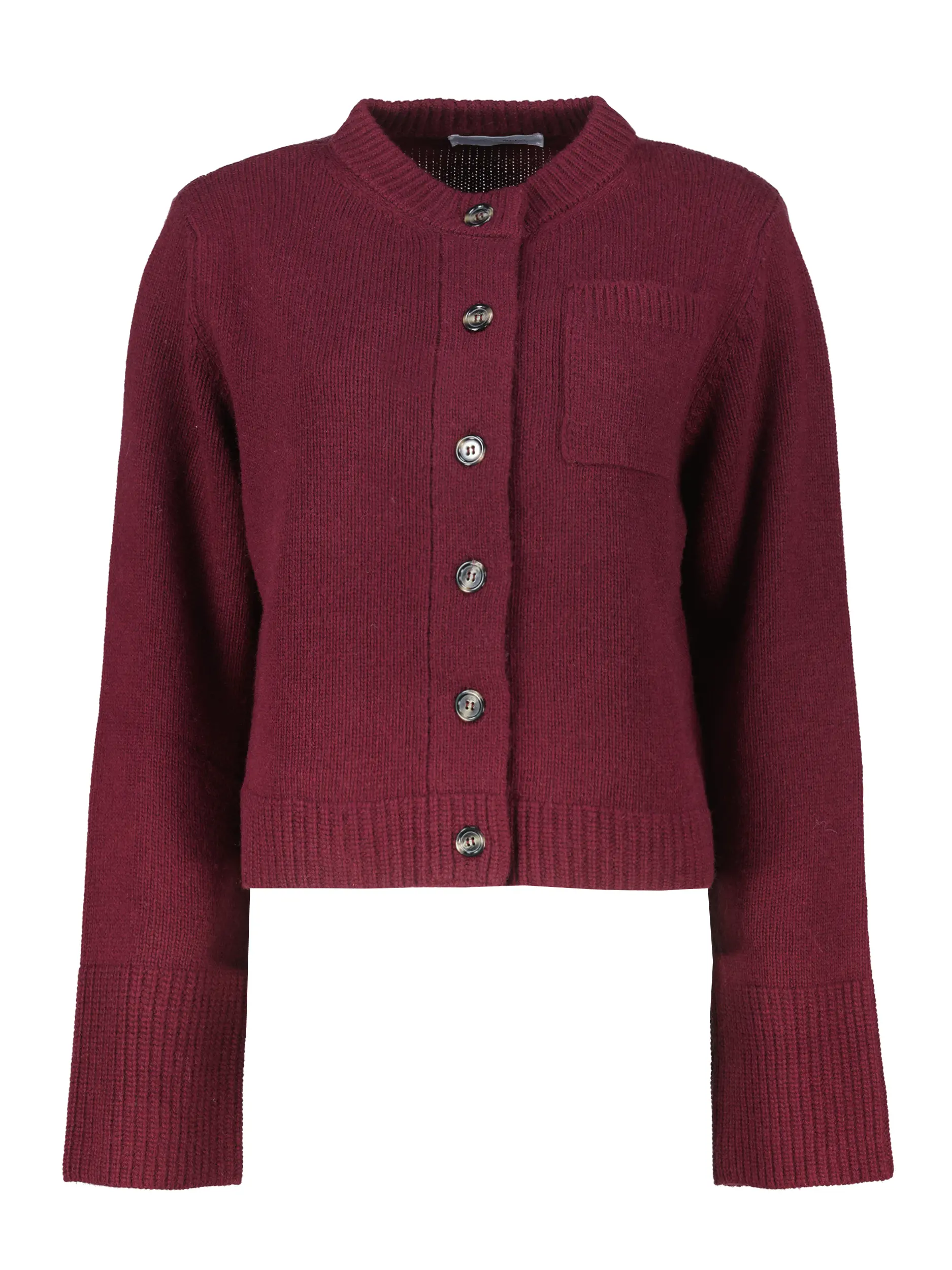 Strickjacke 'Lilly' aus Woll-Kaschmir-Mix langarm - Artikel Vorderseite - Farbe: Rot