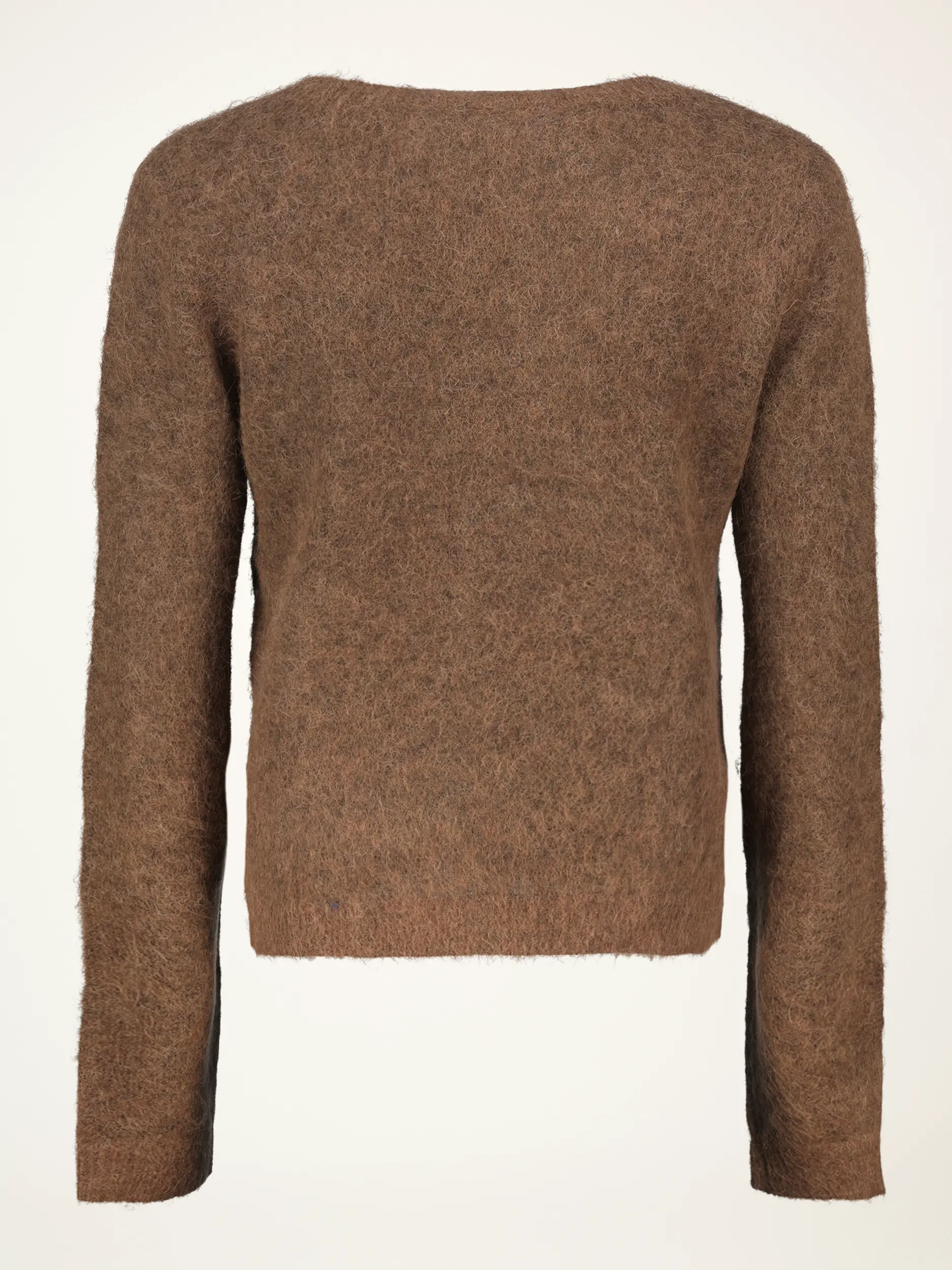 Pullover aus Alpaka-Mix langarm - Artikel Rückseite - Farbe: Braun