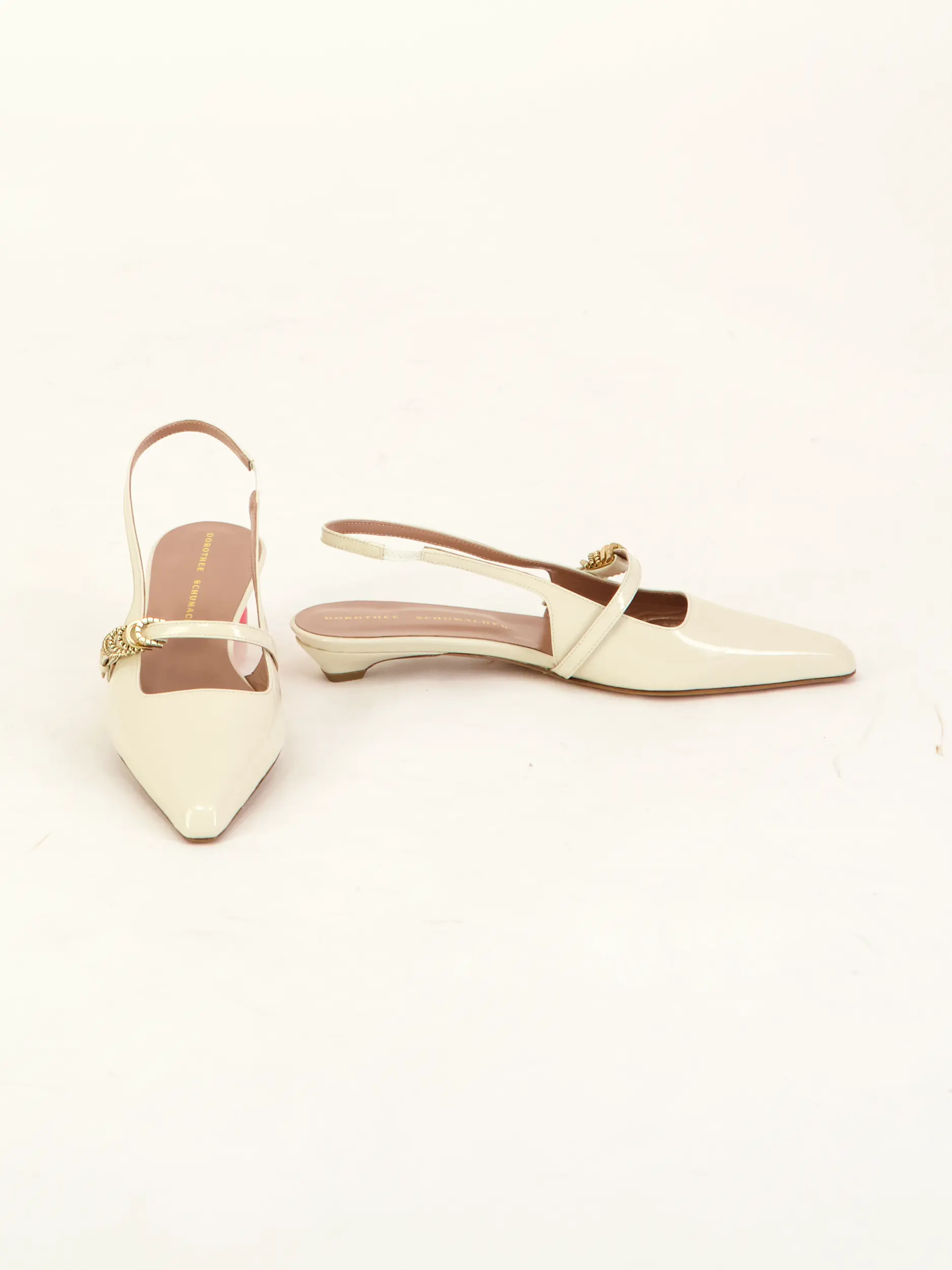 Slingback-Pumps 'Glossy Shine' - Artikel Vorderseite getragen von einem Modell