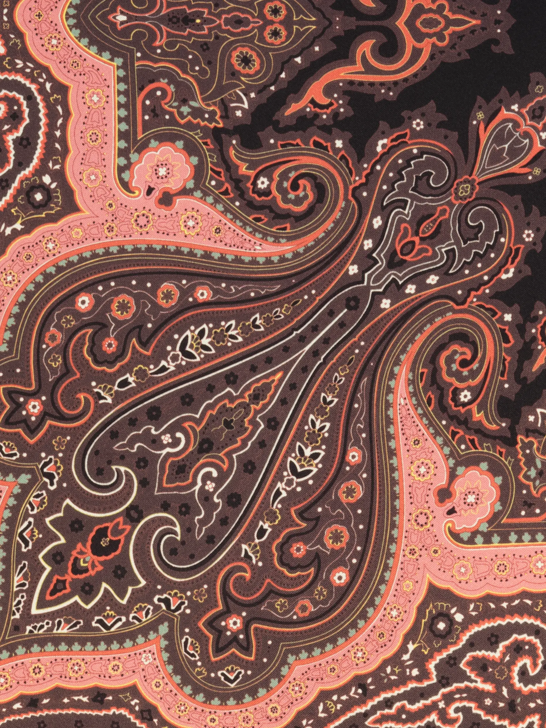 Gemustertes Seidentuch  - Artikel weitere Detailansicht 1 - Farbe: Braun