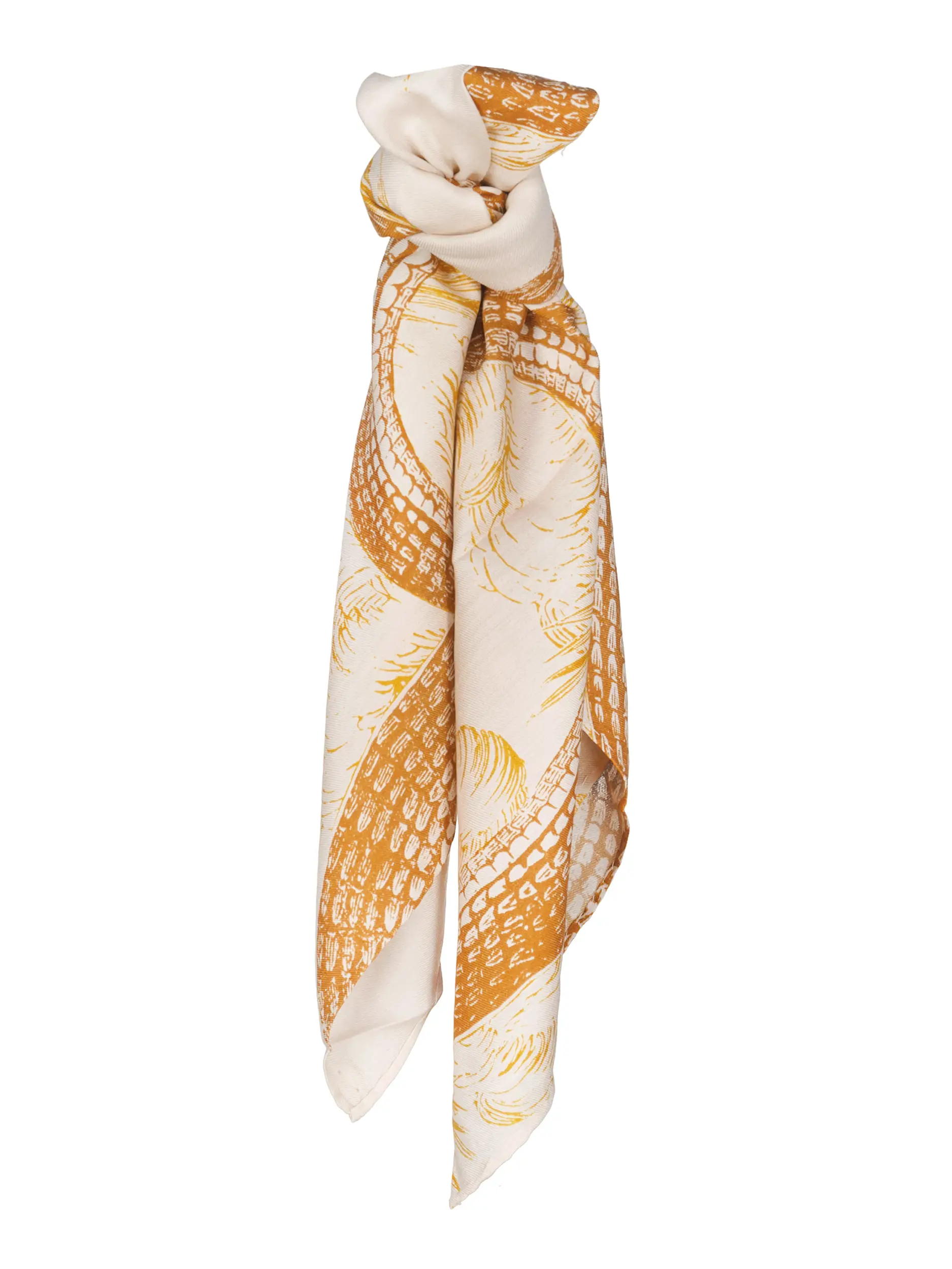 Tuch 'Garden Eden' aus Seide - Artikel Vorderseite - Farbe: Beige