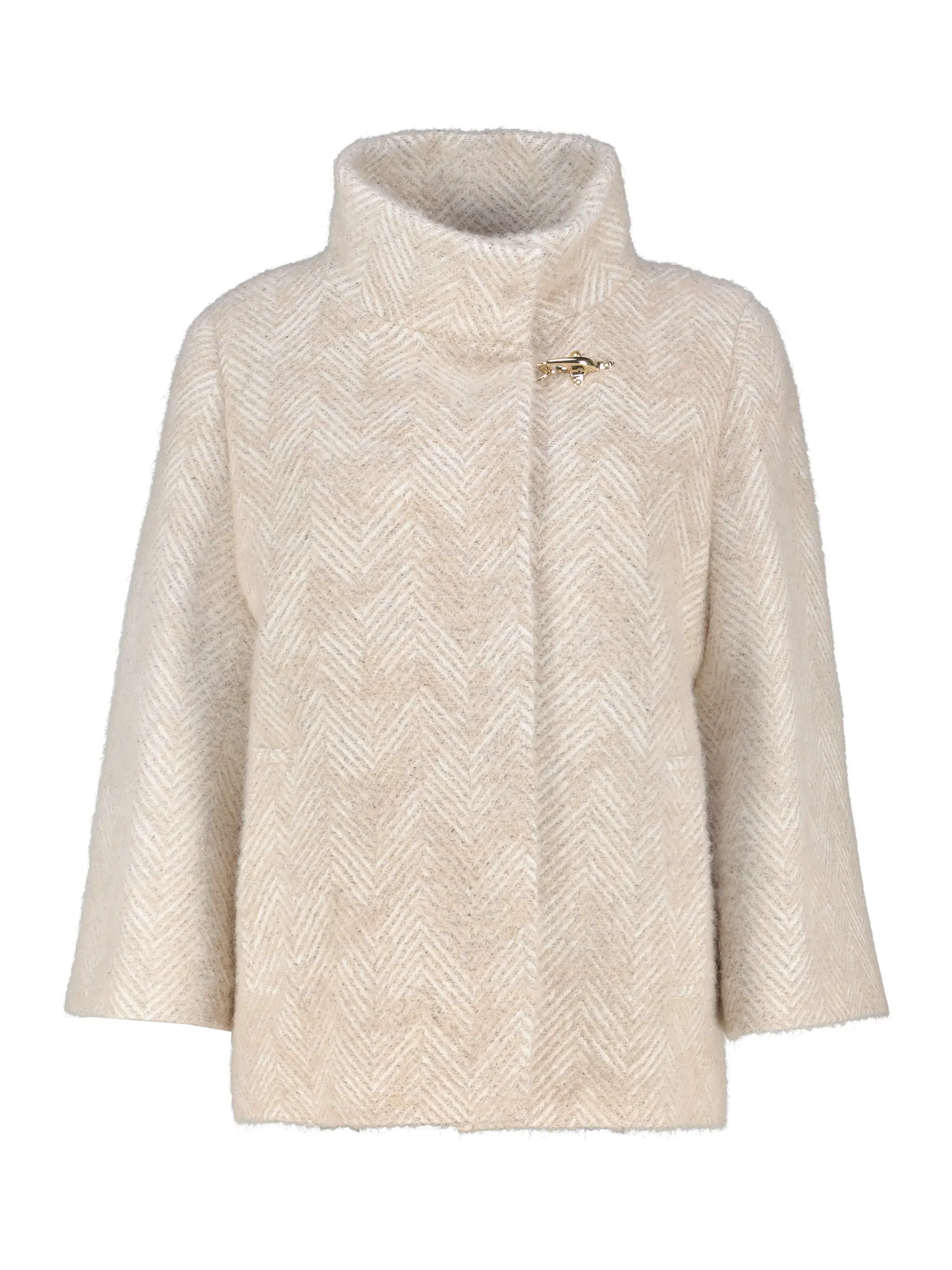 Jacke aus Woll-Mix - Artikel Vorderseite - Farbe: Beige