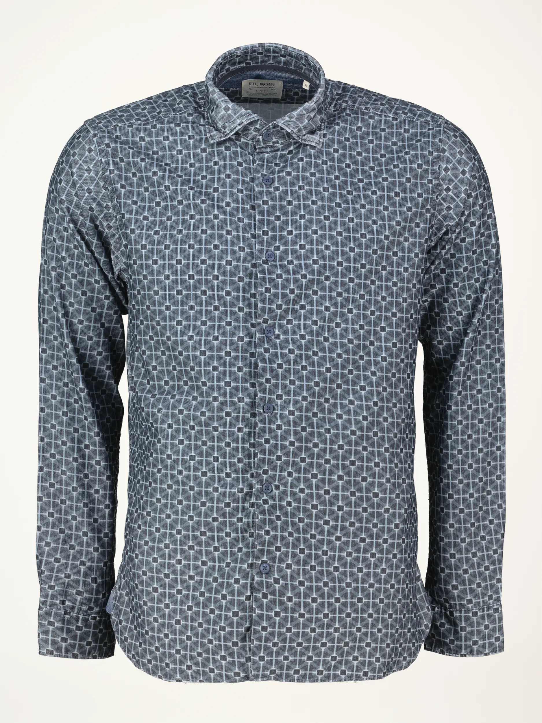 Hemd mit Button-Down-Kragen langarm - Artikelansicht - Farbe: Blau