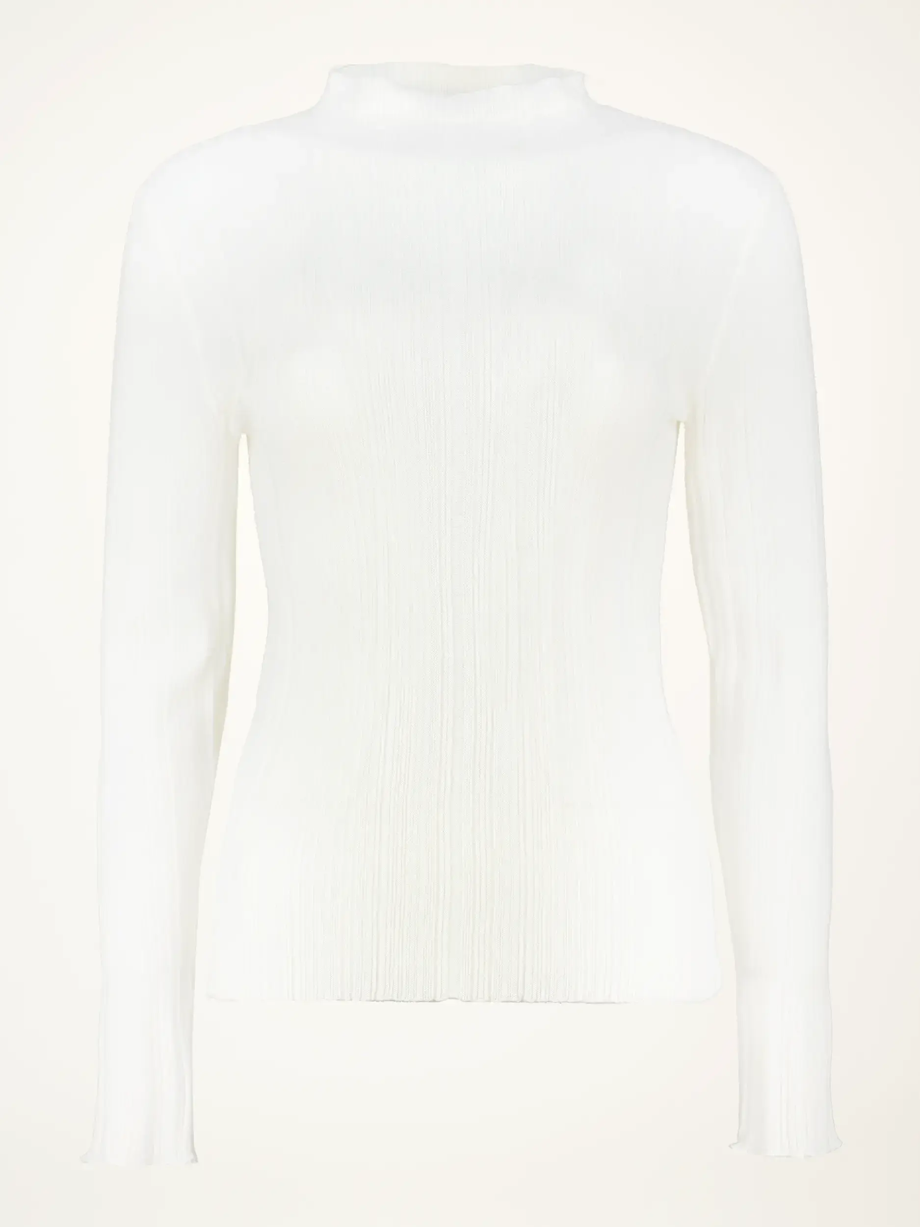 Rippstrickshirt 'Sajose' aus Wolle - Artikelansicht - Farbe: Creme