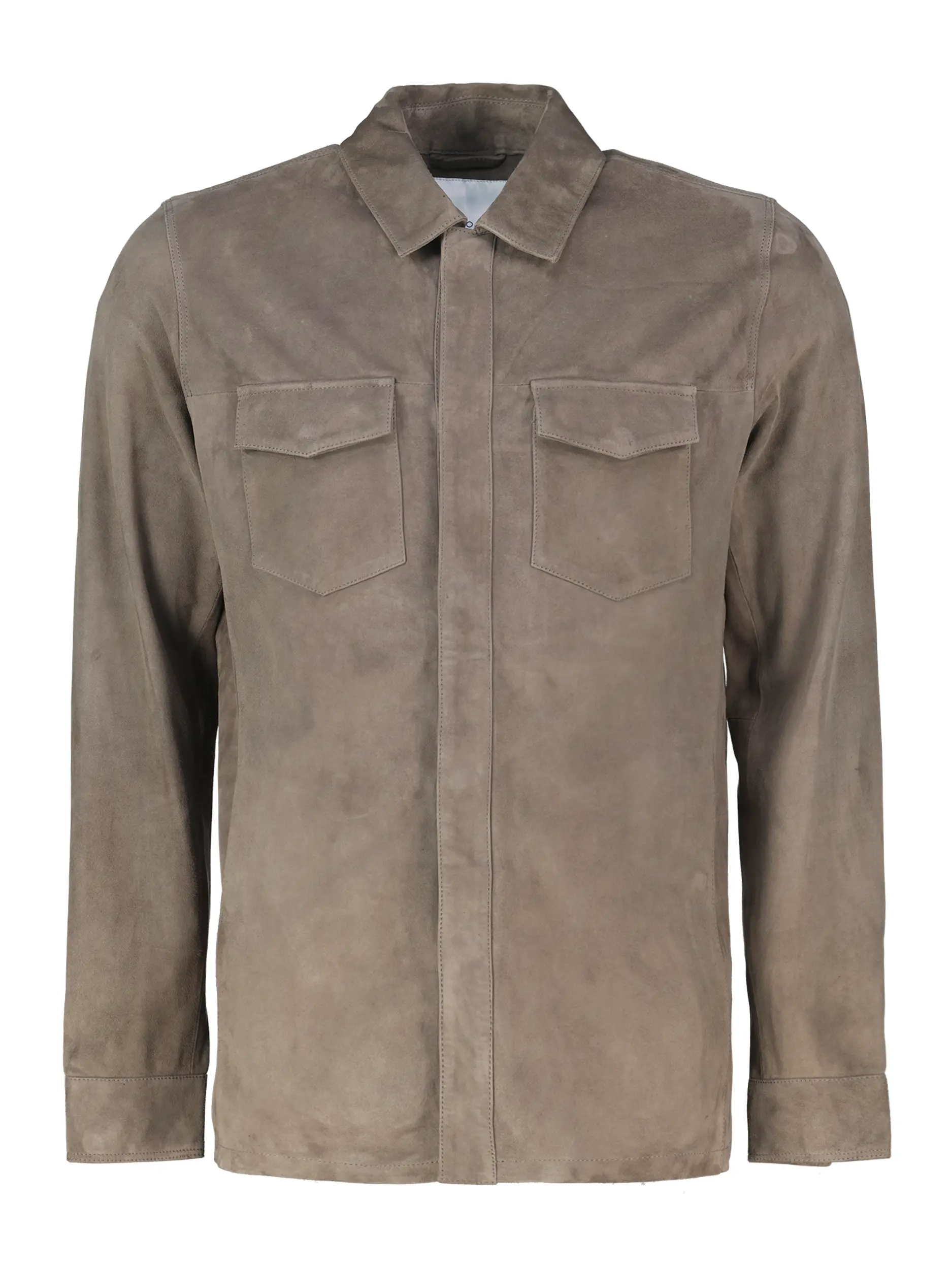 Overshirt aus Leder - Artikel Vorderseite - Farbe: Braun