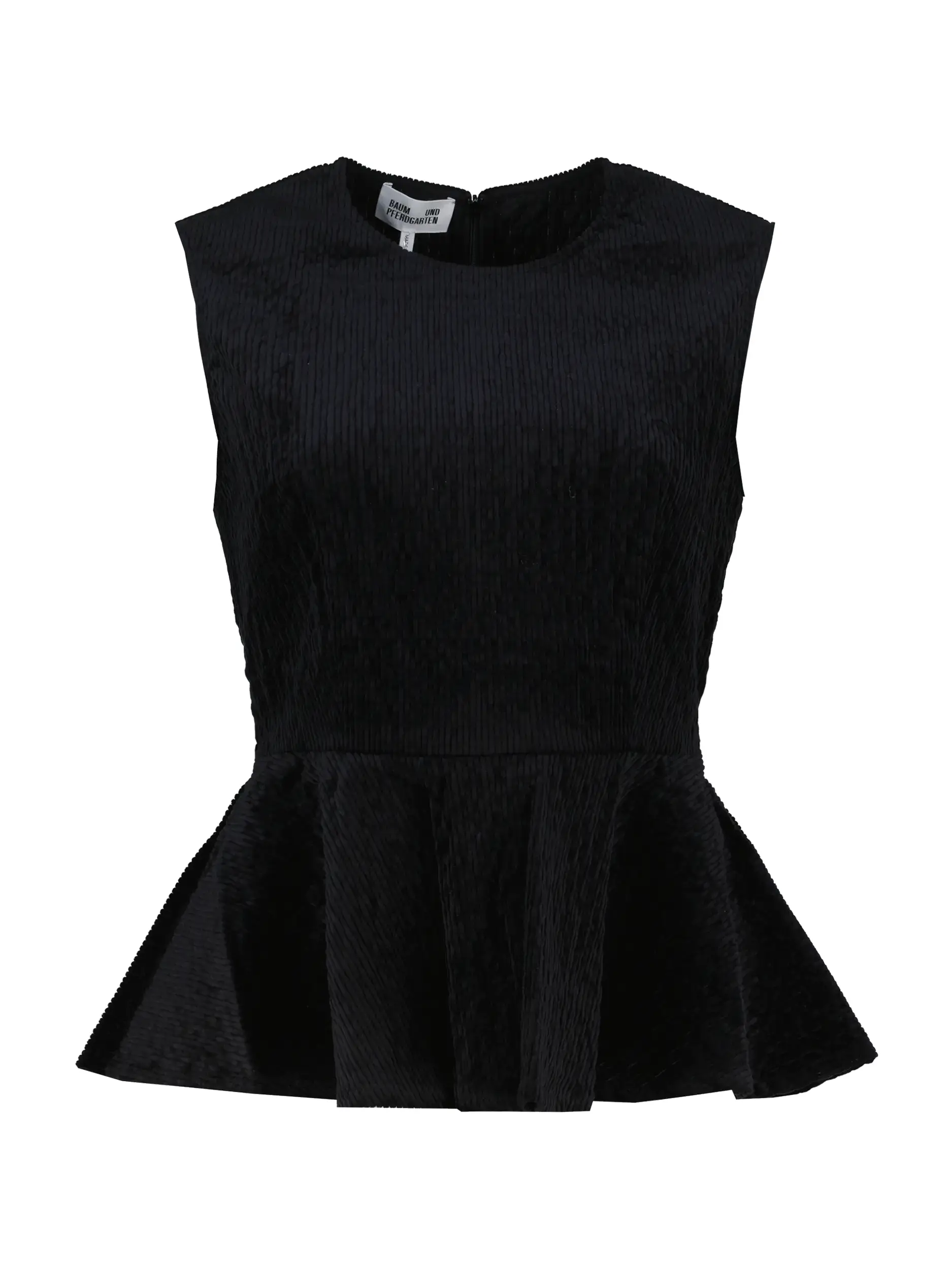 Cordbluse ärmellos - Artikel Vorderseite - Farbe: Schwarz