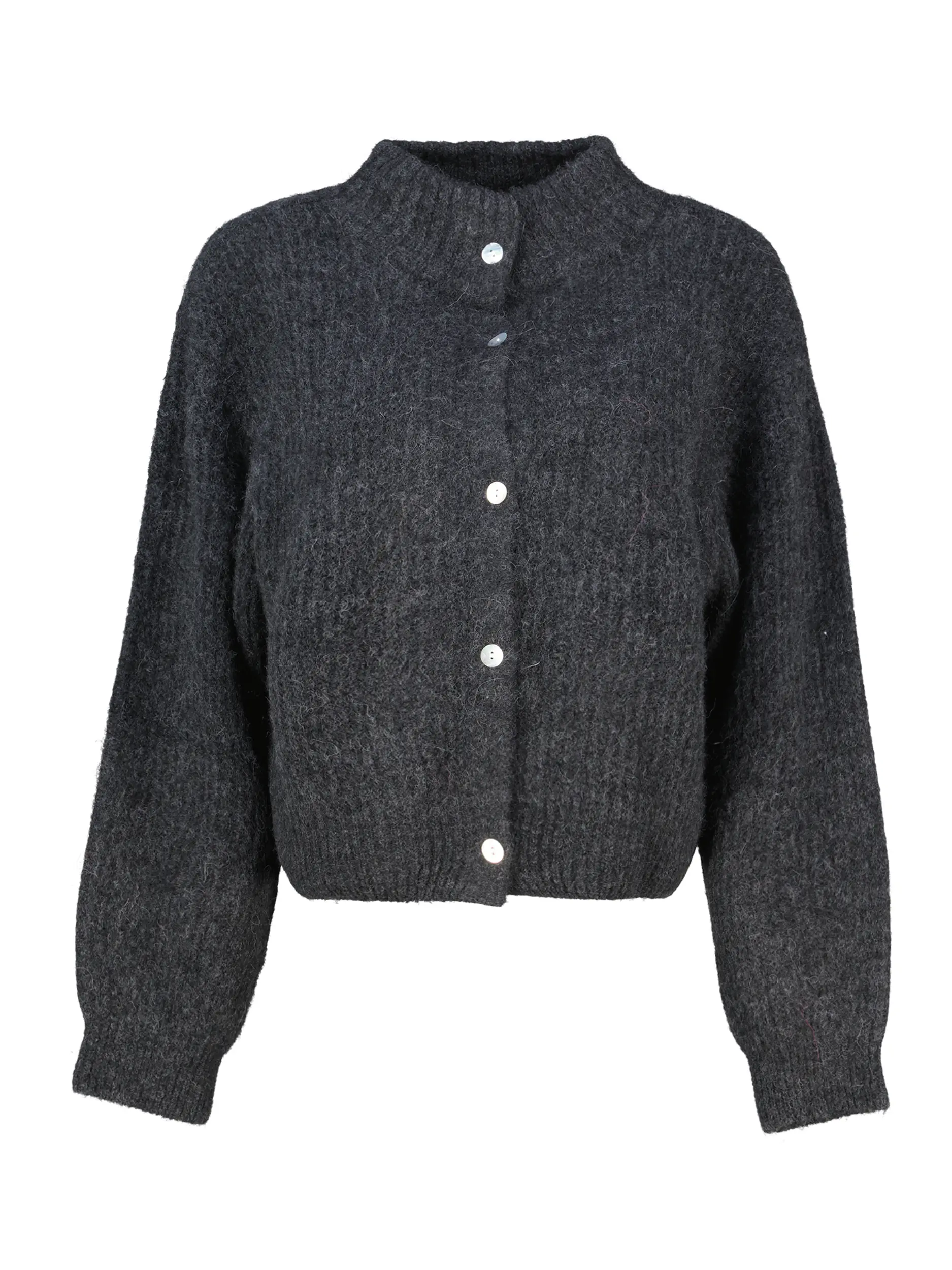 Strickjacke 'East' aus Woll-Mix langarm - Artikel Vorderseite - Farbe: Grau