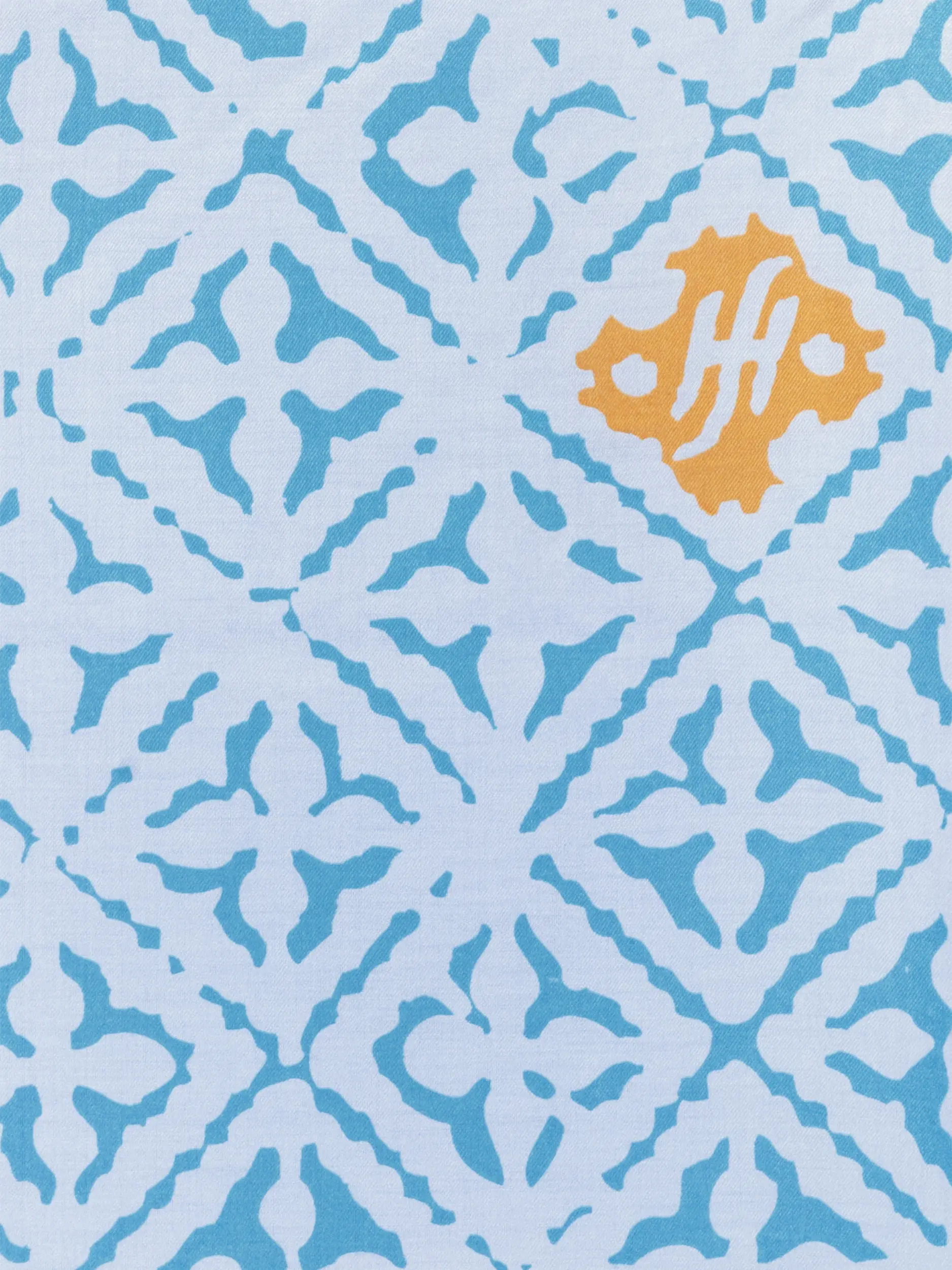 Gemustertes Tuch 'Eyes of Marrakesh' aus Seide - Artikel weitere Detailansicht 1 - Farbe: Blau