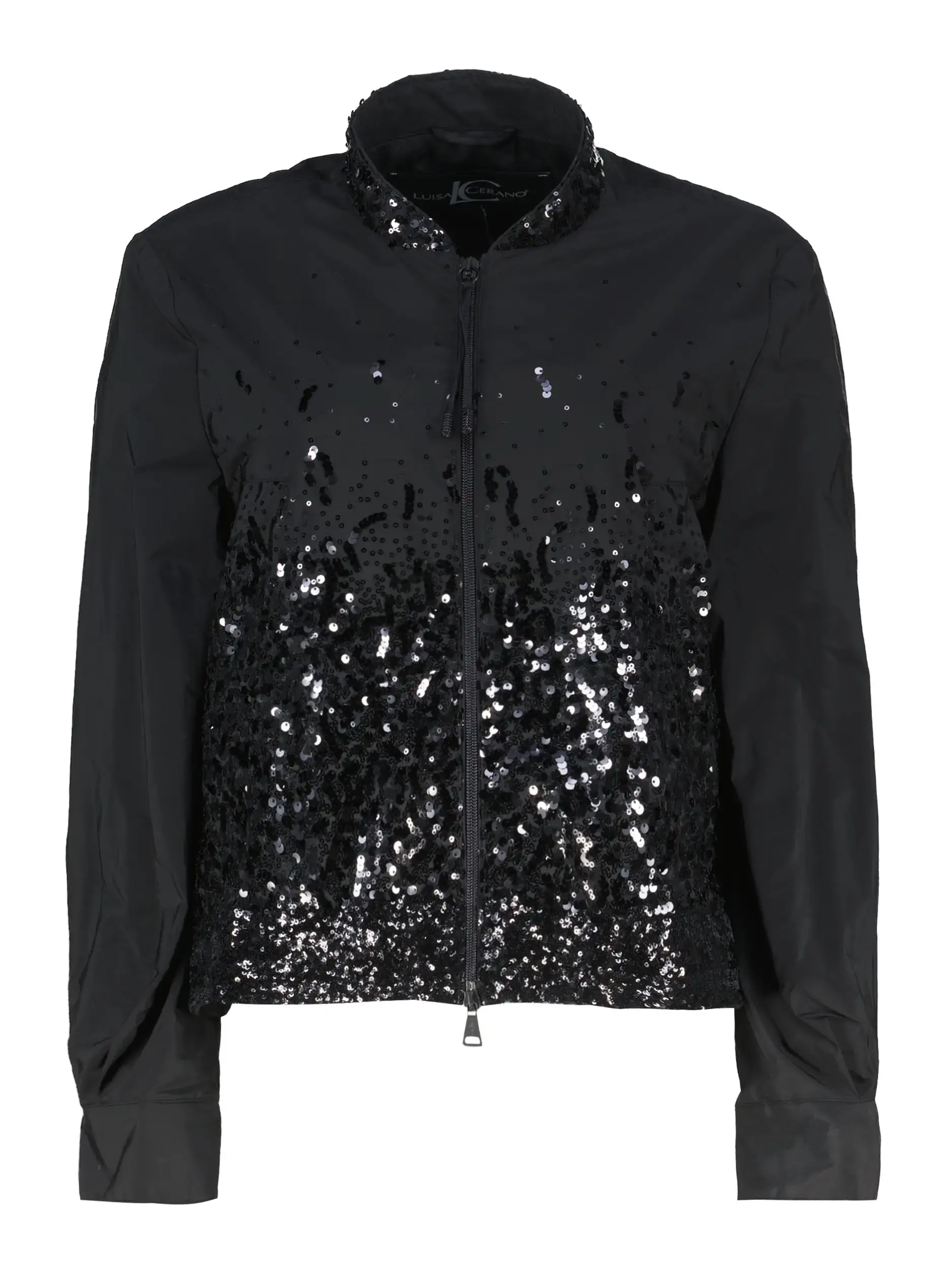 Jacke mit Pailletten - Artikel Vorderseite - Farbe: Schwarz