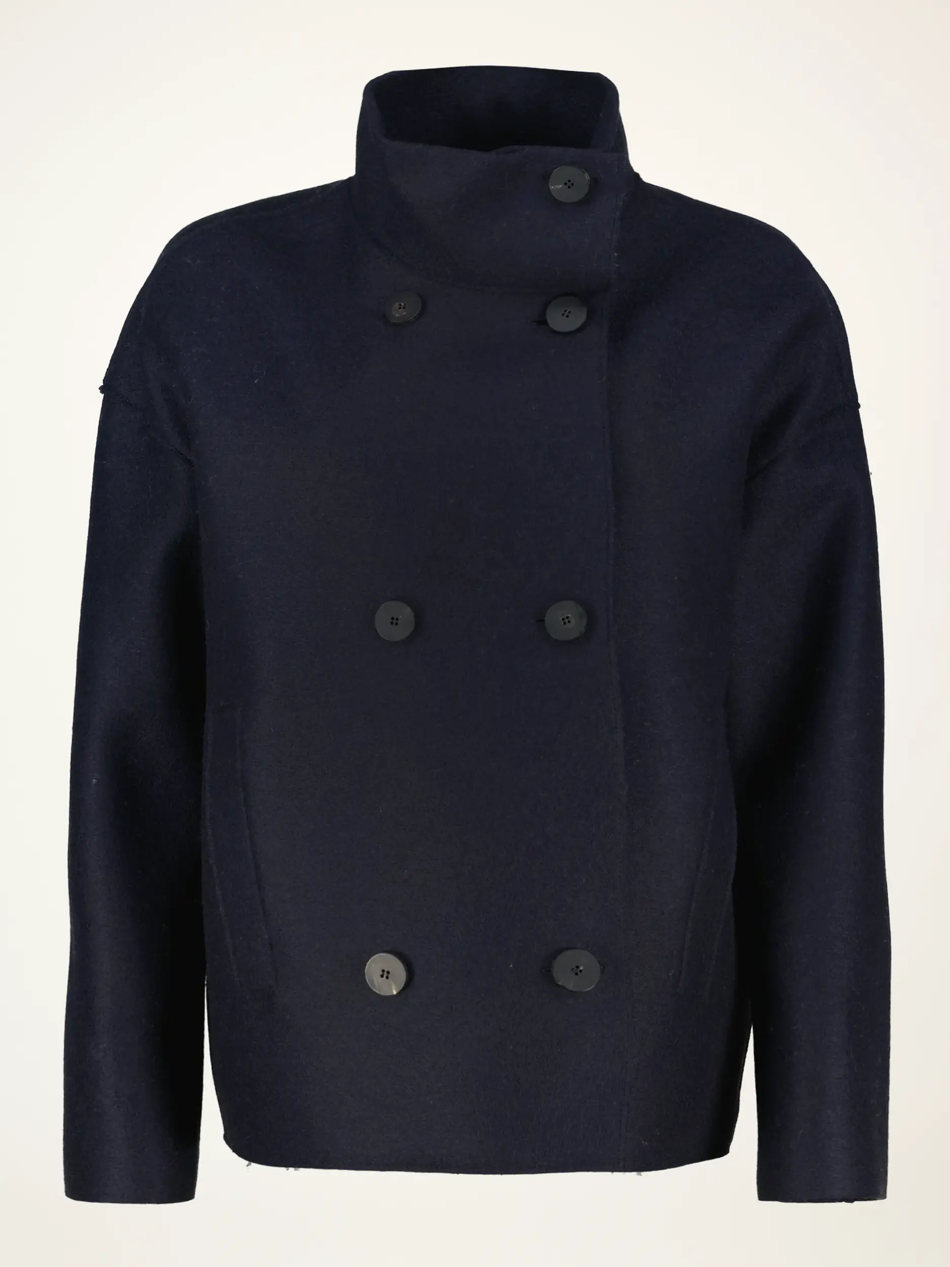 Cabanjacke aus Wolle - Artikelansicht - Farbe: Blau Cabanjacke aus Wolle - Artikelansicht - Farbe: Blau