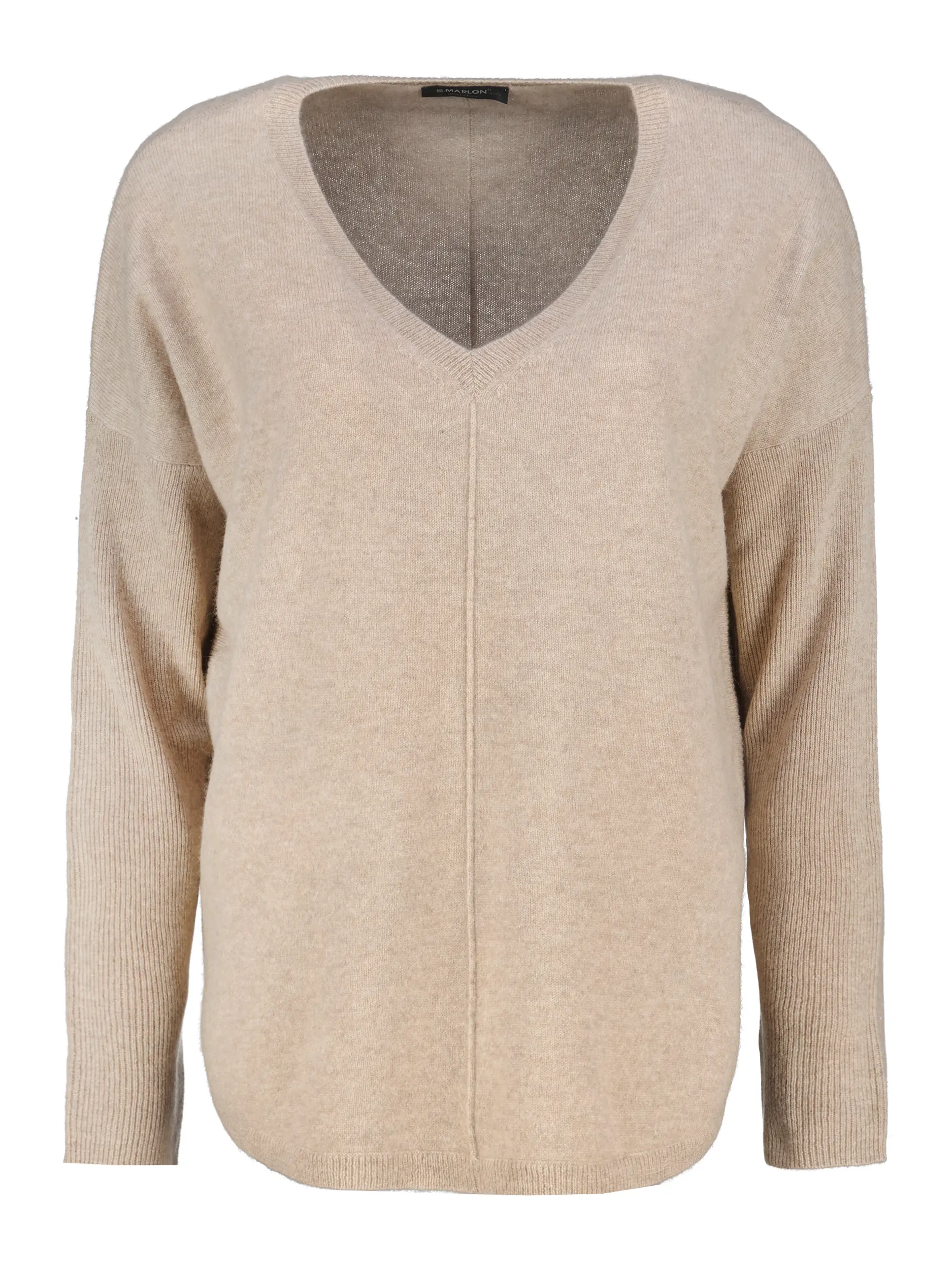 Pullover aus Kaschmir langarm - Artikel Vorderseite - Farbe: Beige