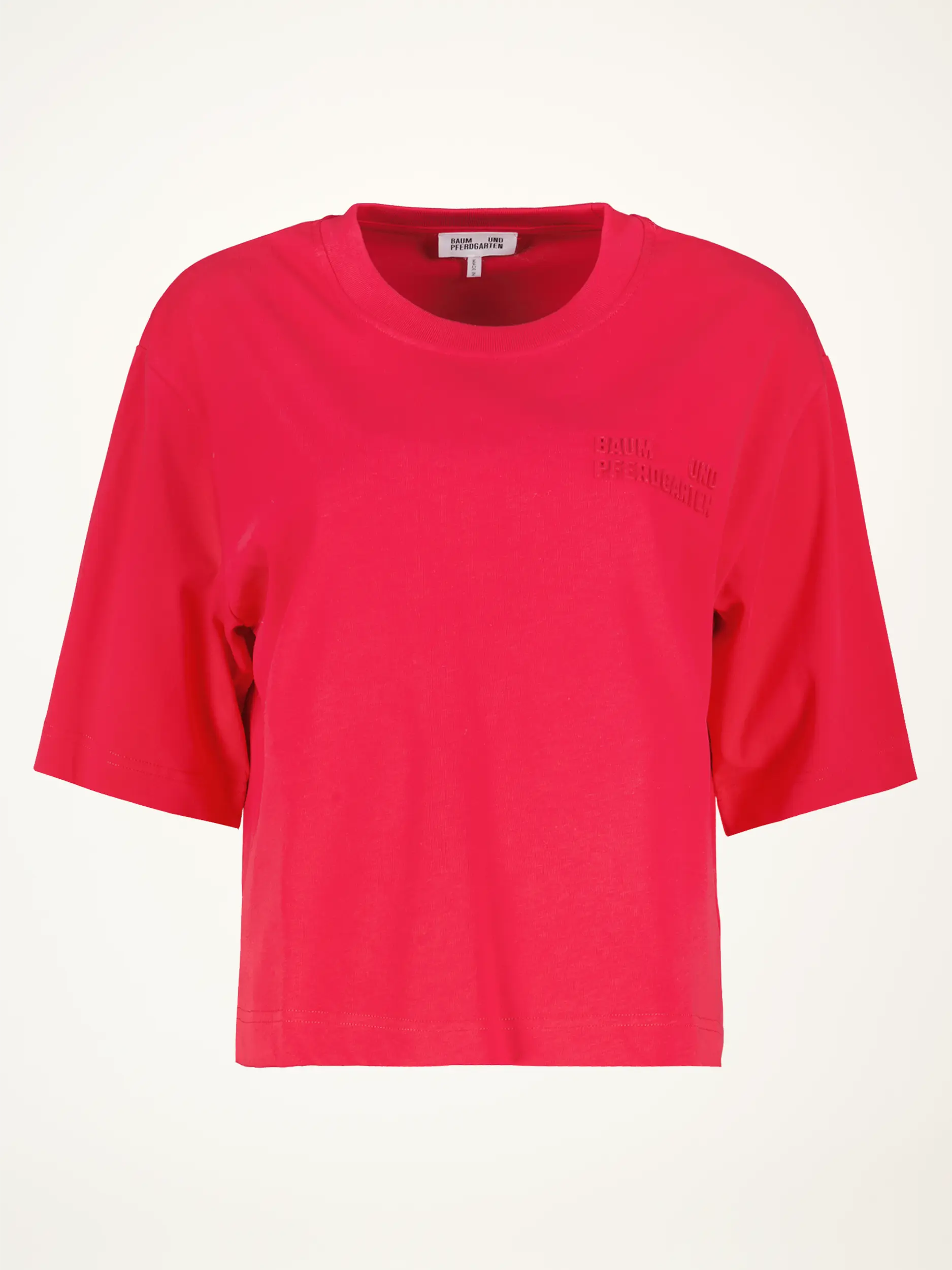 T-Shirt mit Logo - Artikelansicht - Farbe: Rot T-Shirt mit Logo - Artikelansicht - Farbe: Rot