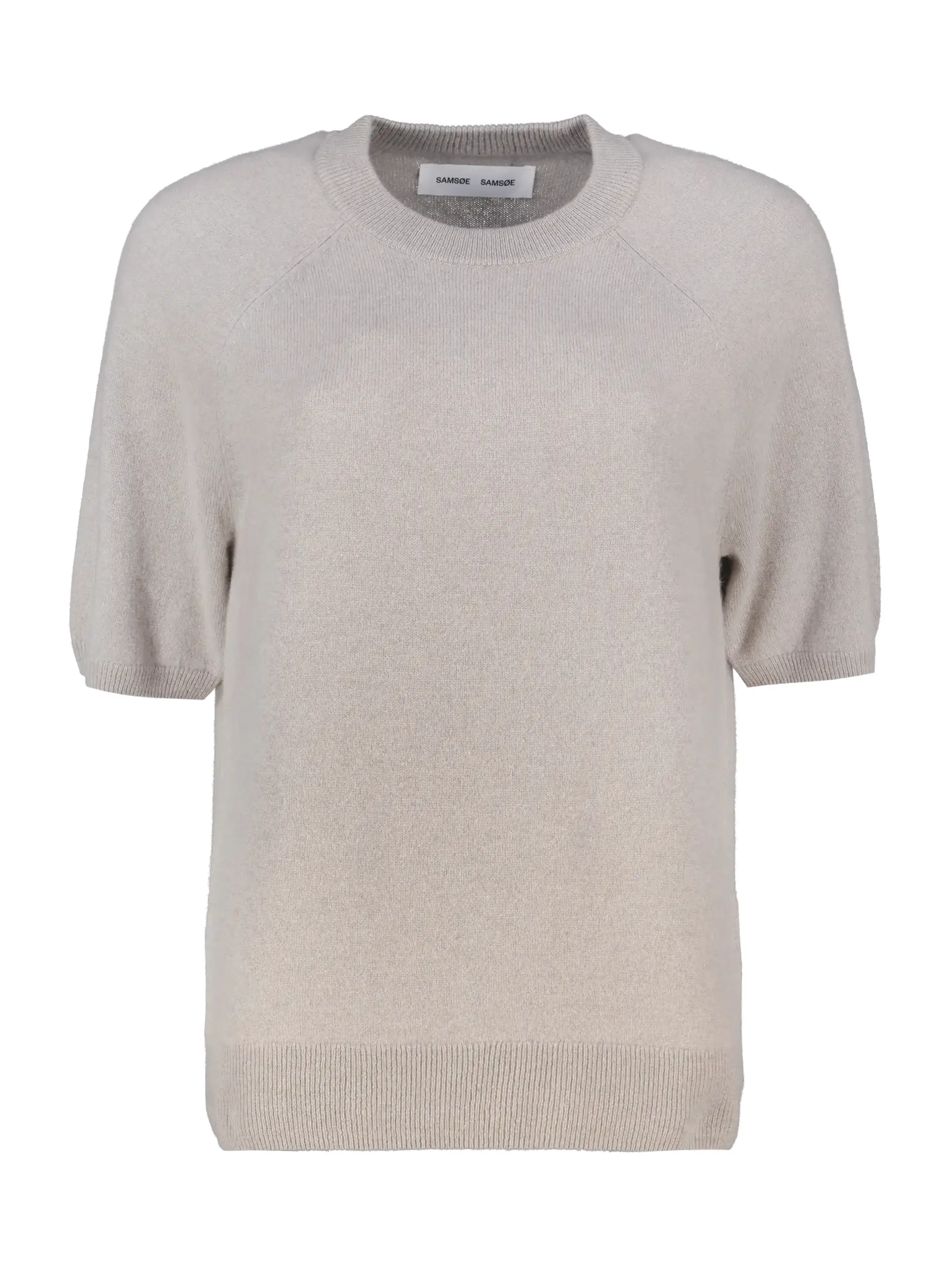 Pullover 'Saboston' aus Cashmere kurzarm - Artikel Vorderseite - Farbe: Grau