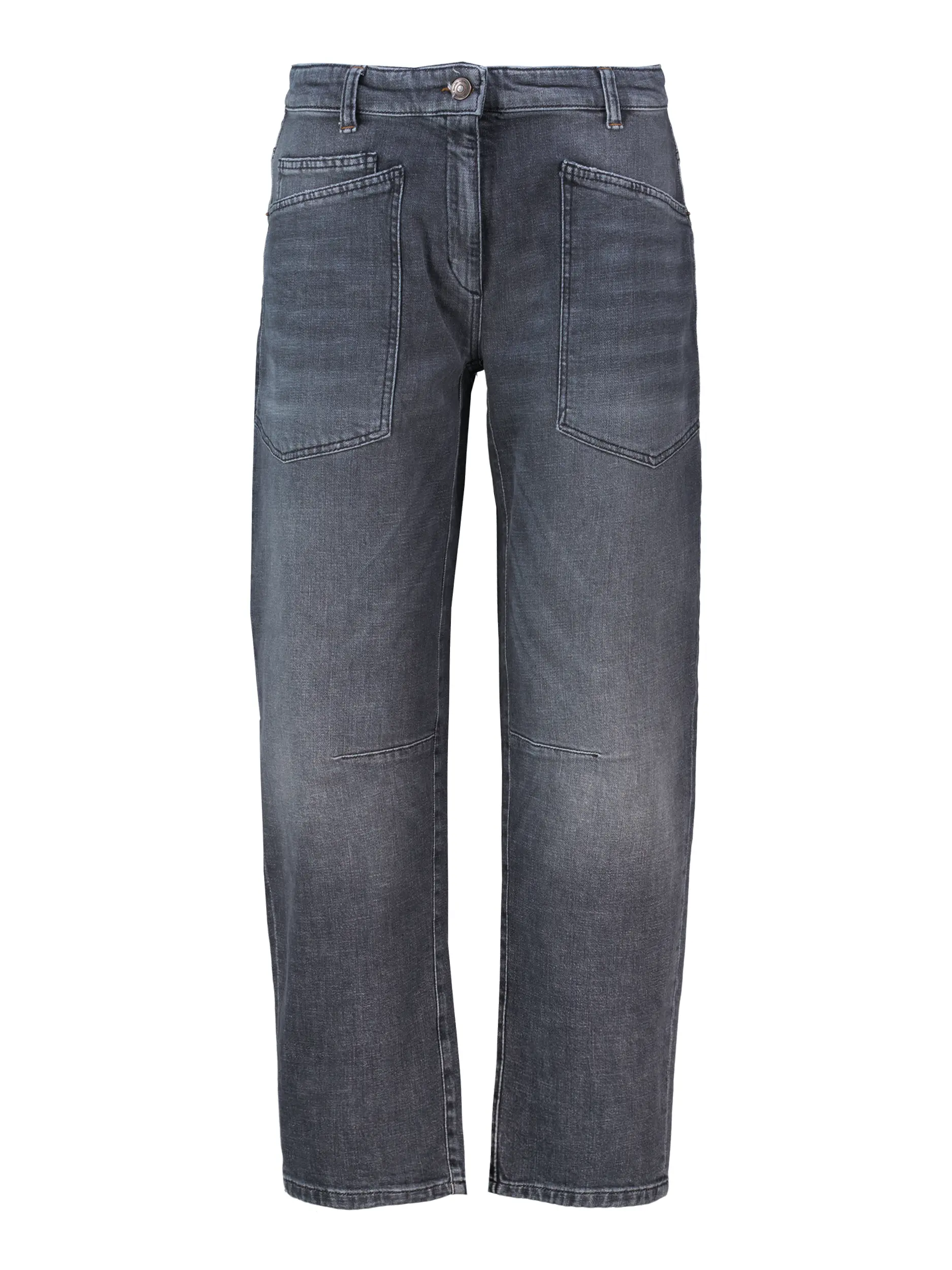 Mid Rise Barrel Jeans 'Ocean' - Artikel Vorderseite - Farbe: Grau