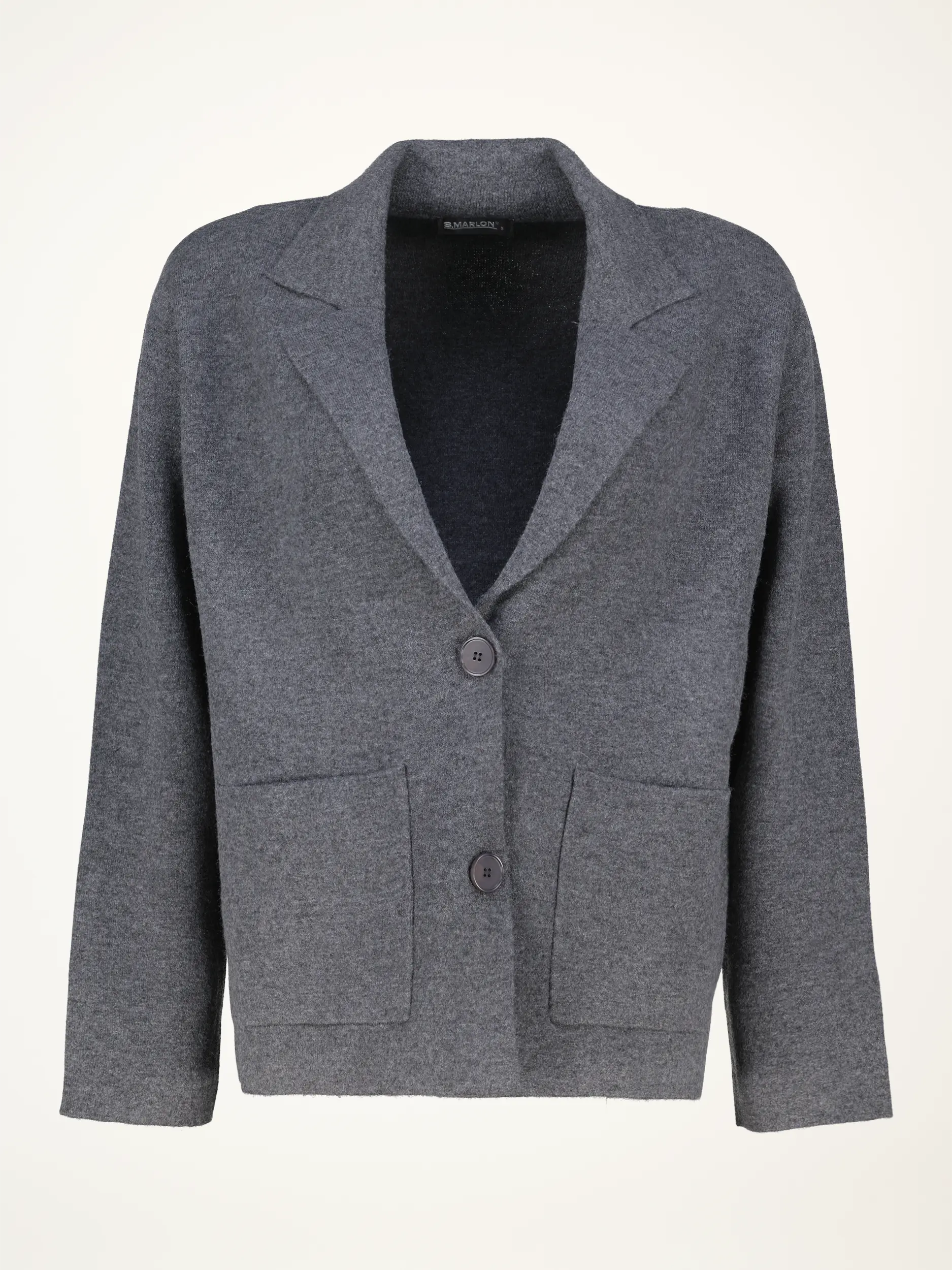 Strickblazer aus Wolle  - Artikelansicht - Farbe: Grau