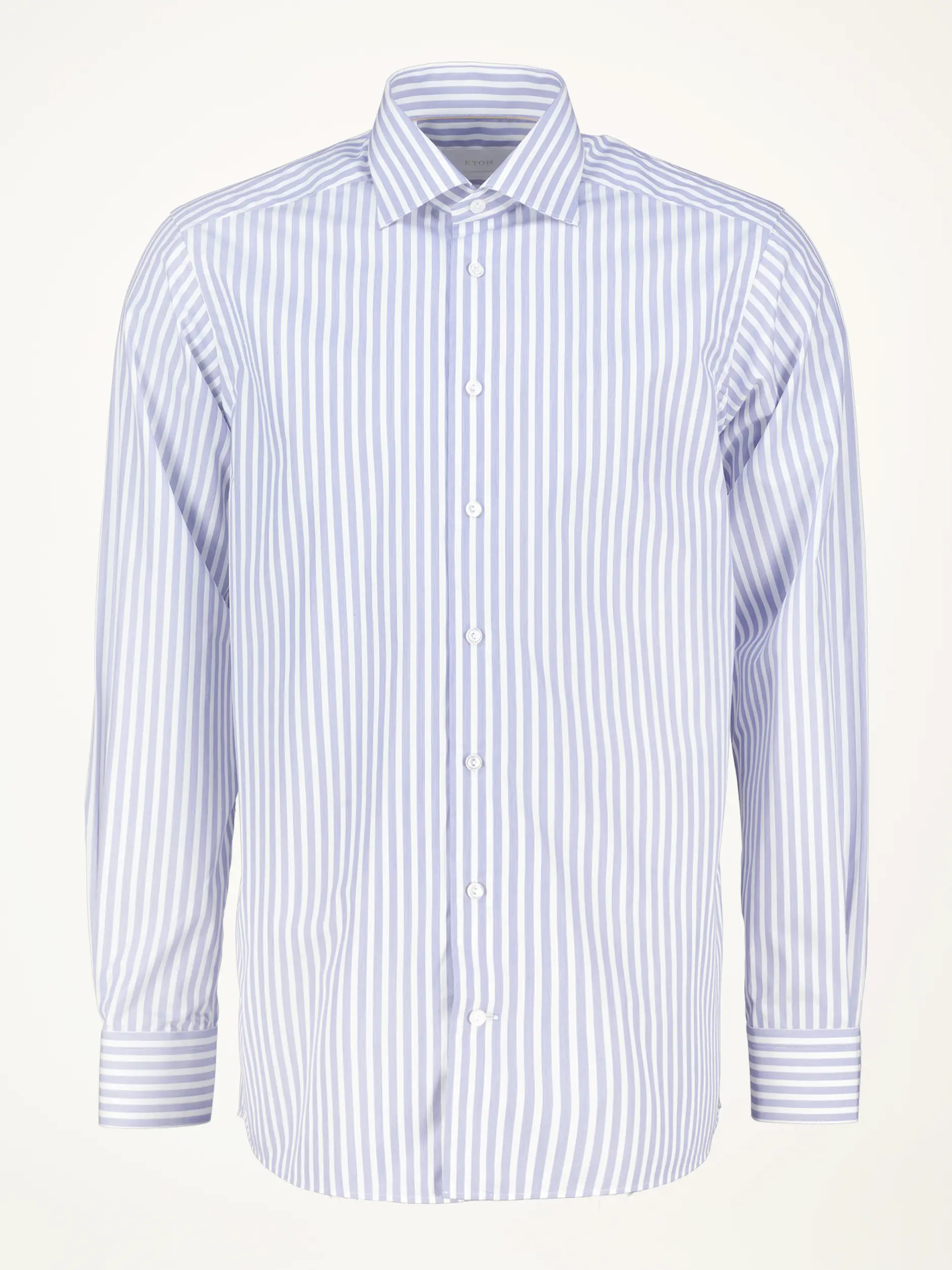 Gestreiftes Hemd mit Kentkragen langarm - Artikelansicht - Farbe: Blau