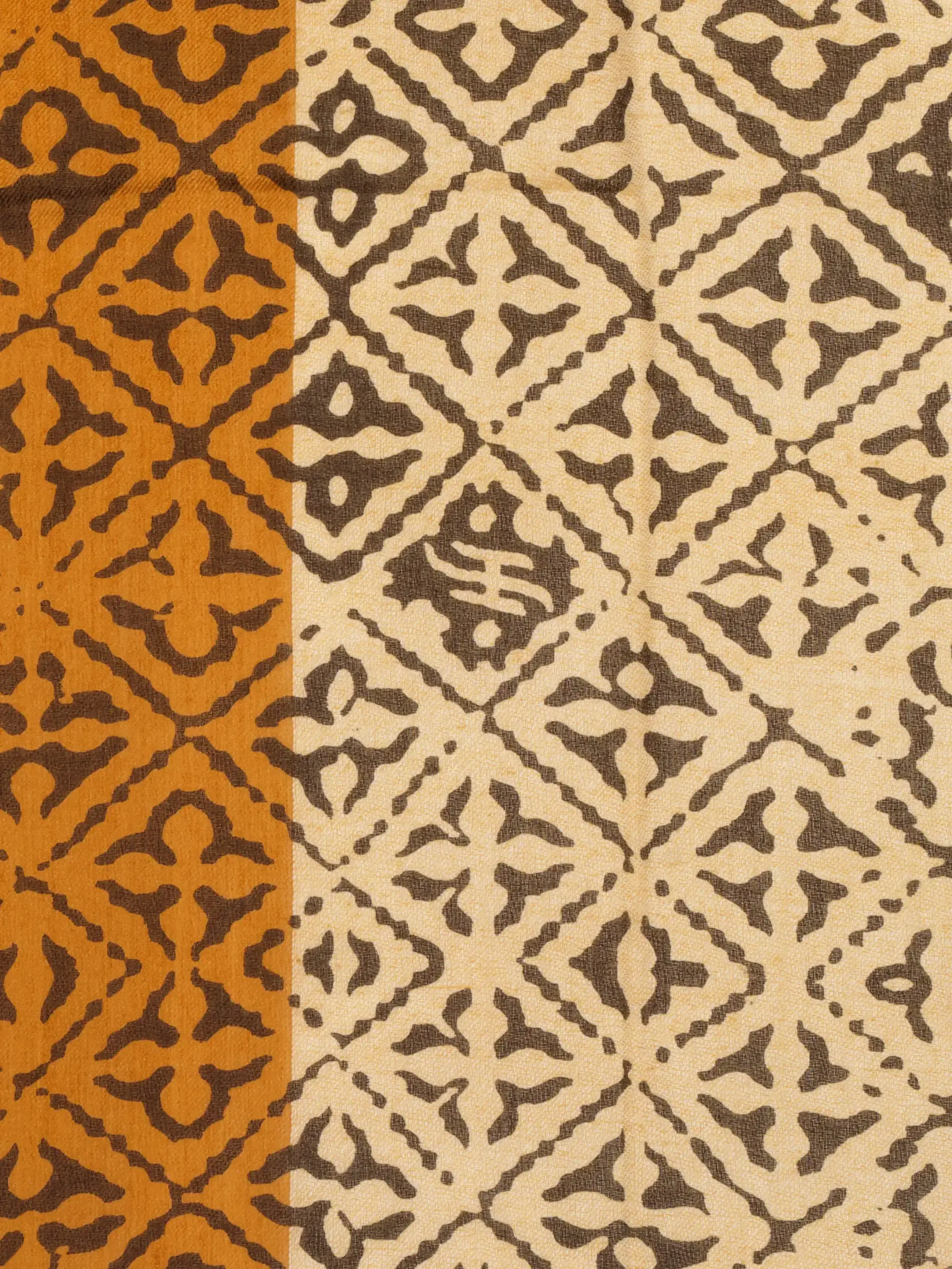 Gemusterter Schal 'Square Royal Eyes of Marrakesh' aus Kaschmir - Artikel weitere Detailansicht 1 - Farbe: Braun