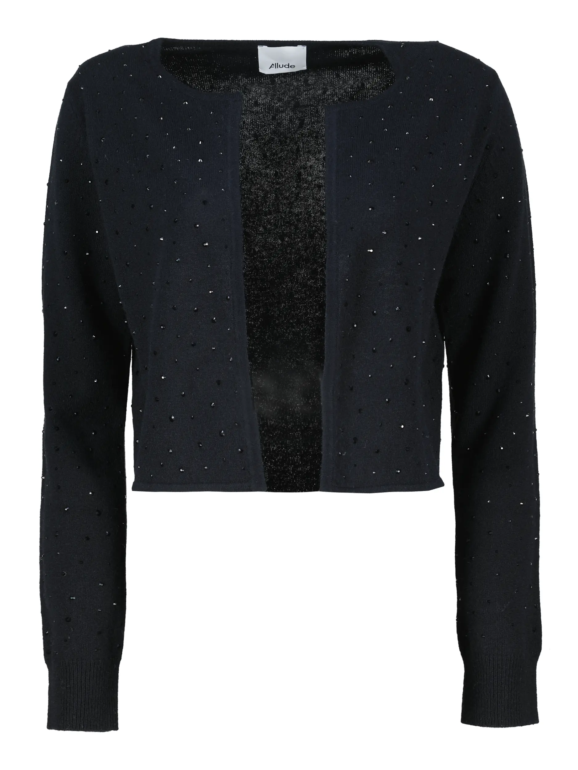 Strickjacke aus Wolle - Artikel Vorderseite - Farbe: Schwarz