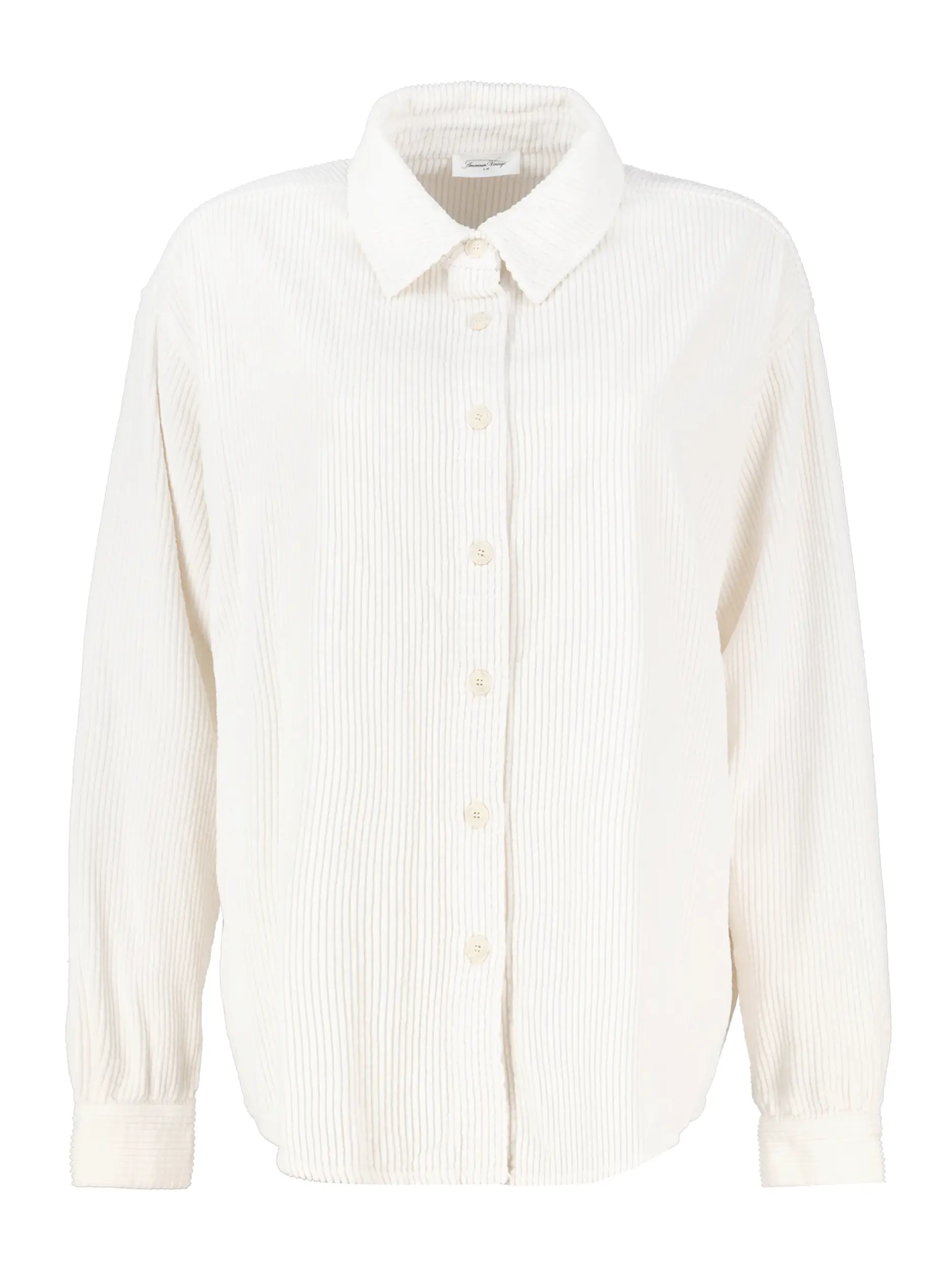 Cordbluse 'Pado' langarm - Artikel Vorderseite - Farbe: Creme