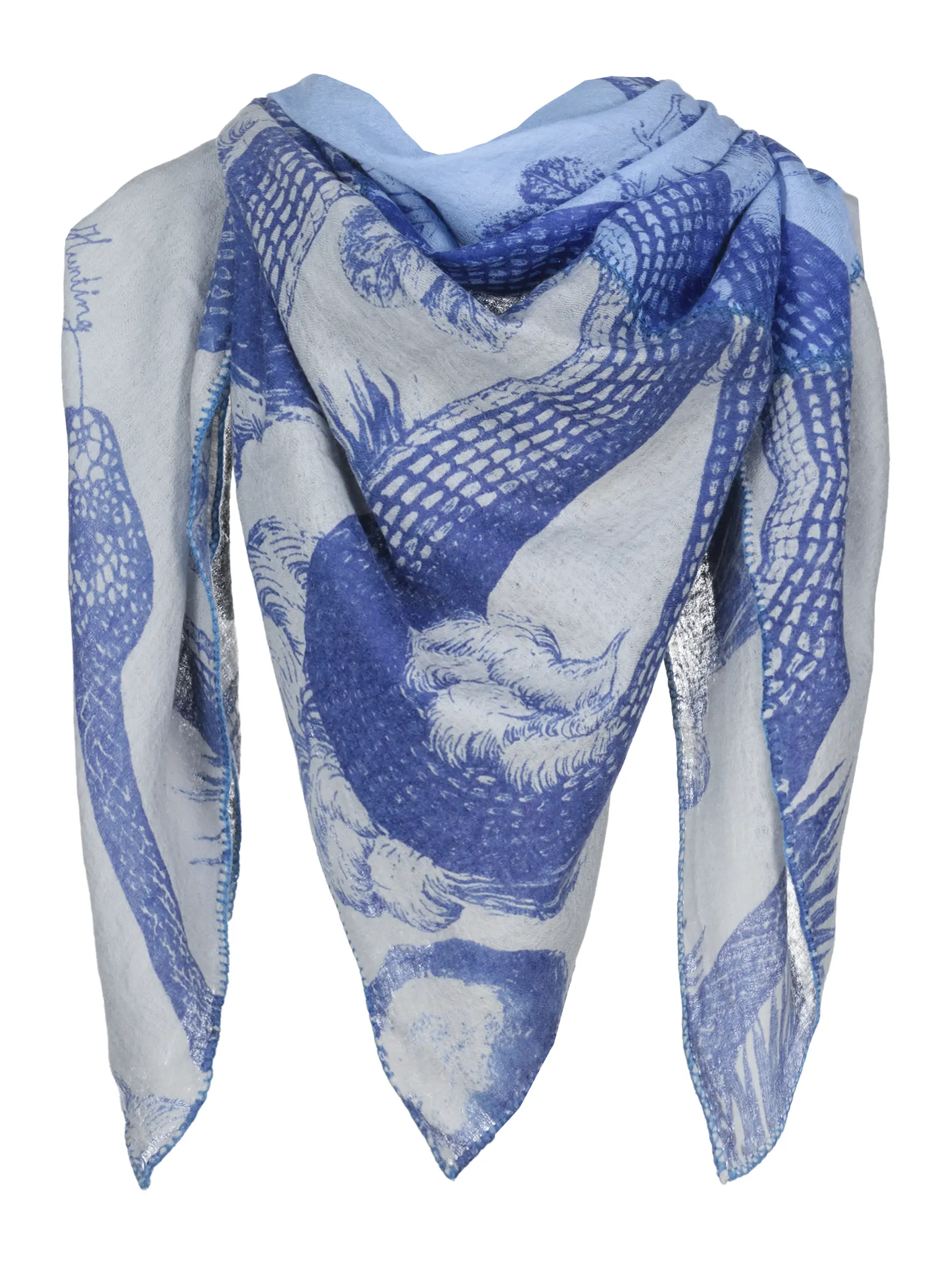 Kaschmirschal - Artikel Vorderseite - Farbe: Blau