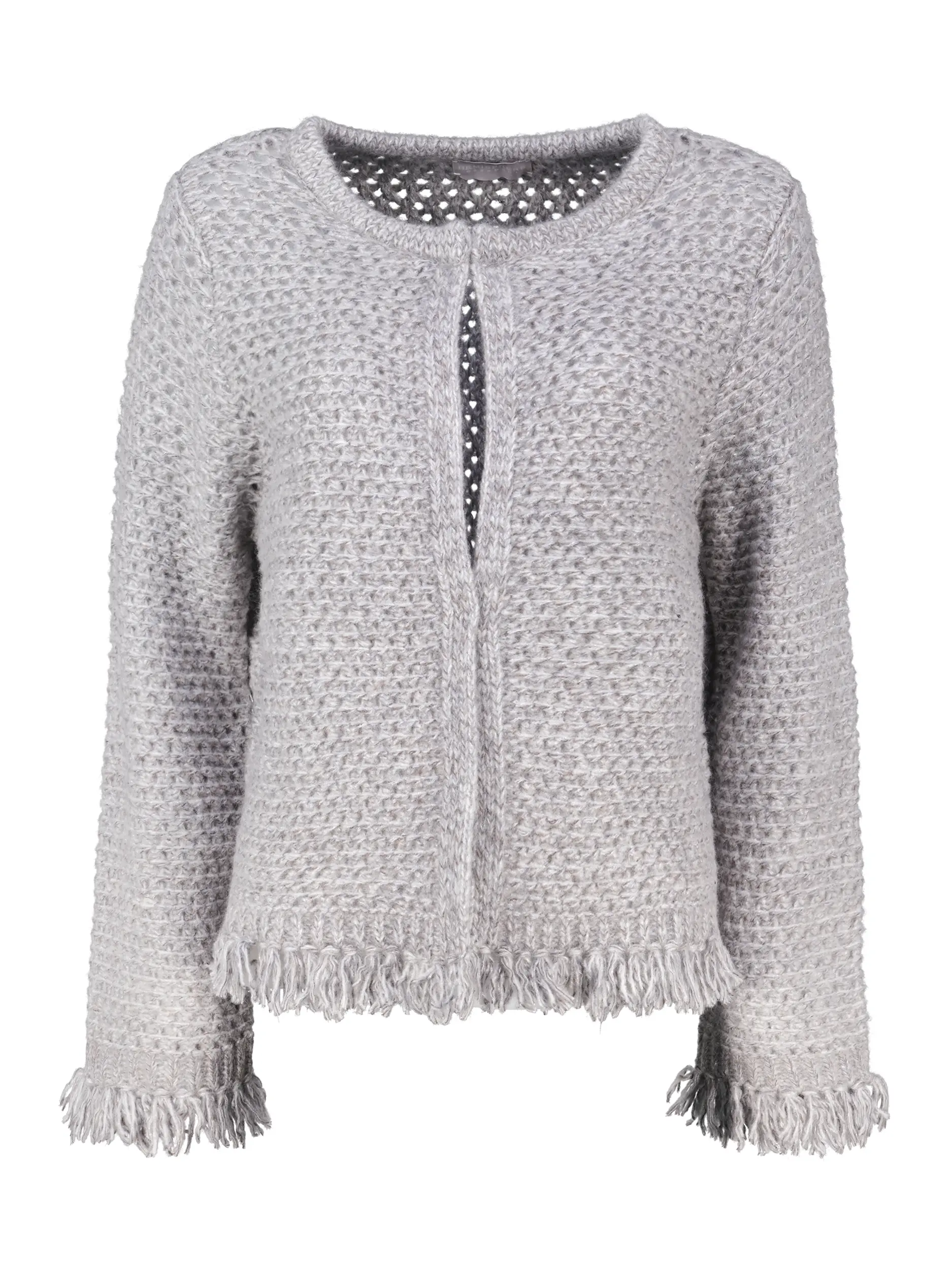 Strickjacke aus Kaschmir-Mix - Artikel Vorderseite - Farbe: Grau