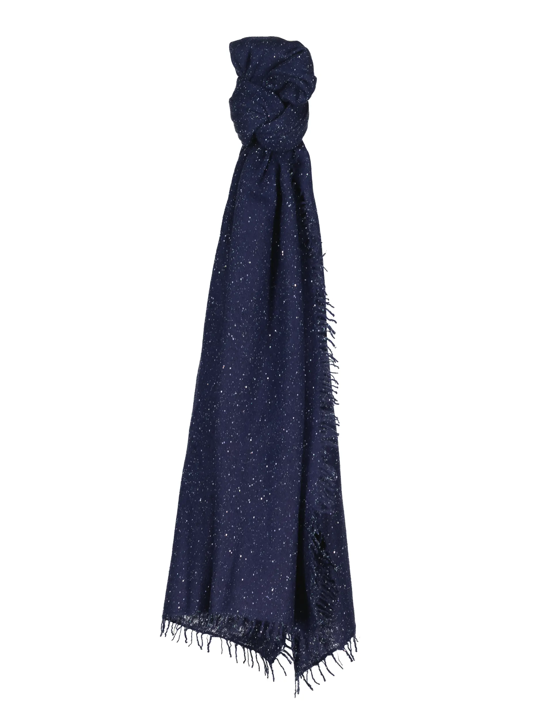 Schal mit Glitzerpailetten aus Kaschmir-Mix - Artikel Vorderseite - Farbe: Blau