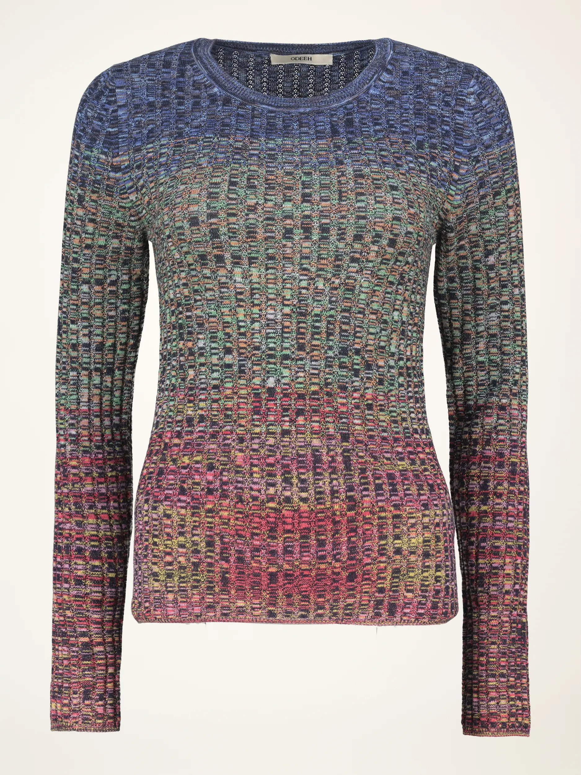 Gemusterter Pullover aus Woll-Mix langarm - Artikelansicht