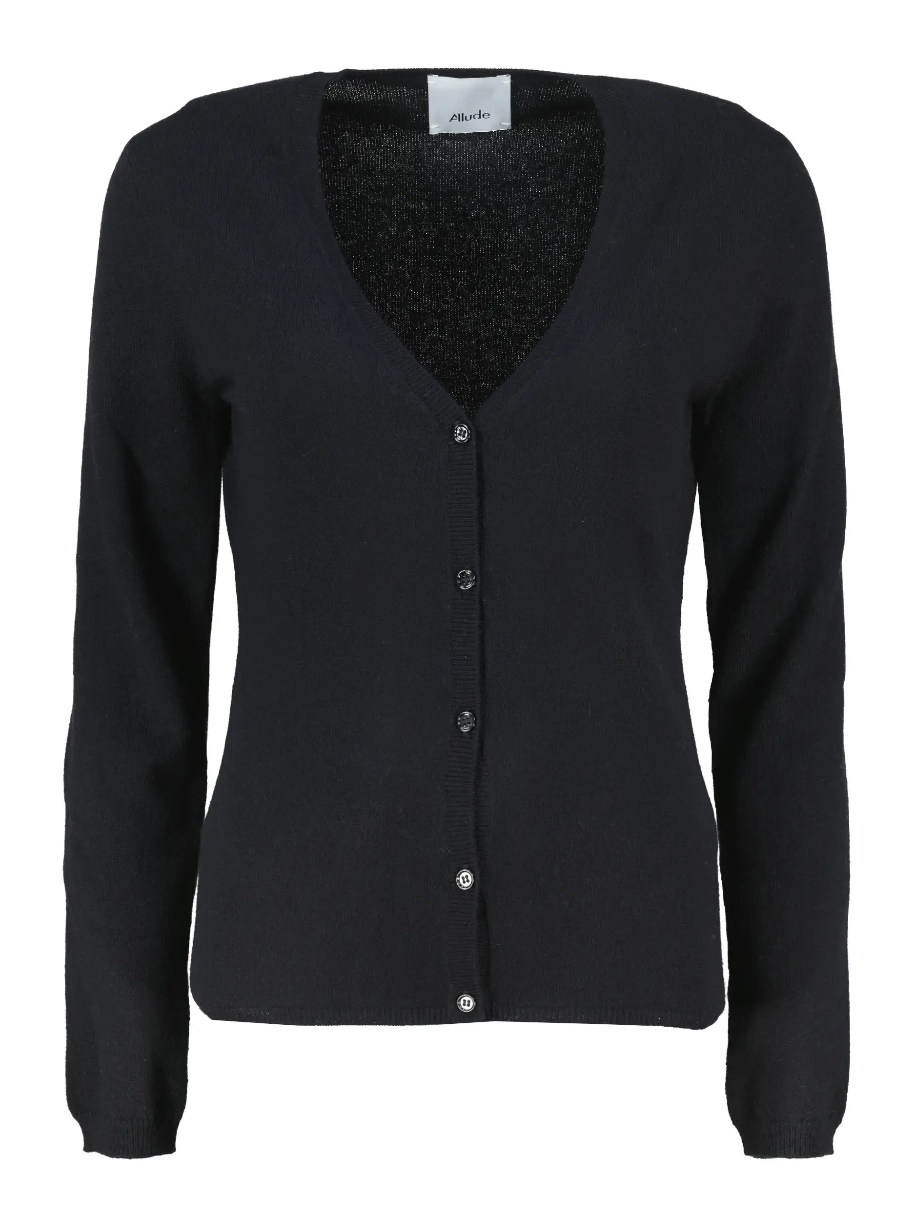 Strickjacke aus Kaschmir - Artikel Vorderseite - Farbe: Schwarz