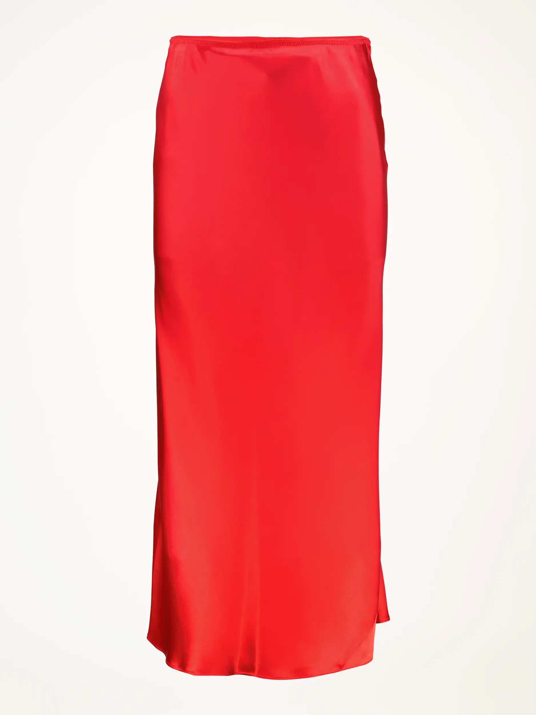 Midi Satinrock 'Sense of Shine' aus Seide - Artikelansicht - Farbe: Rot