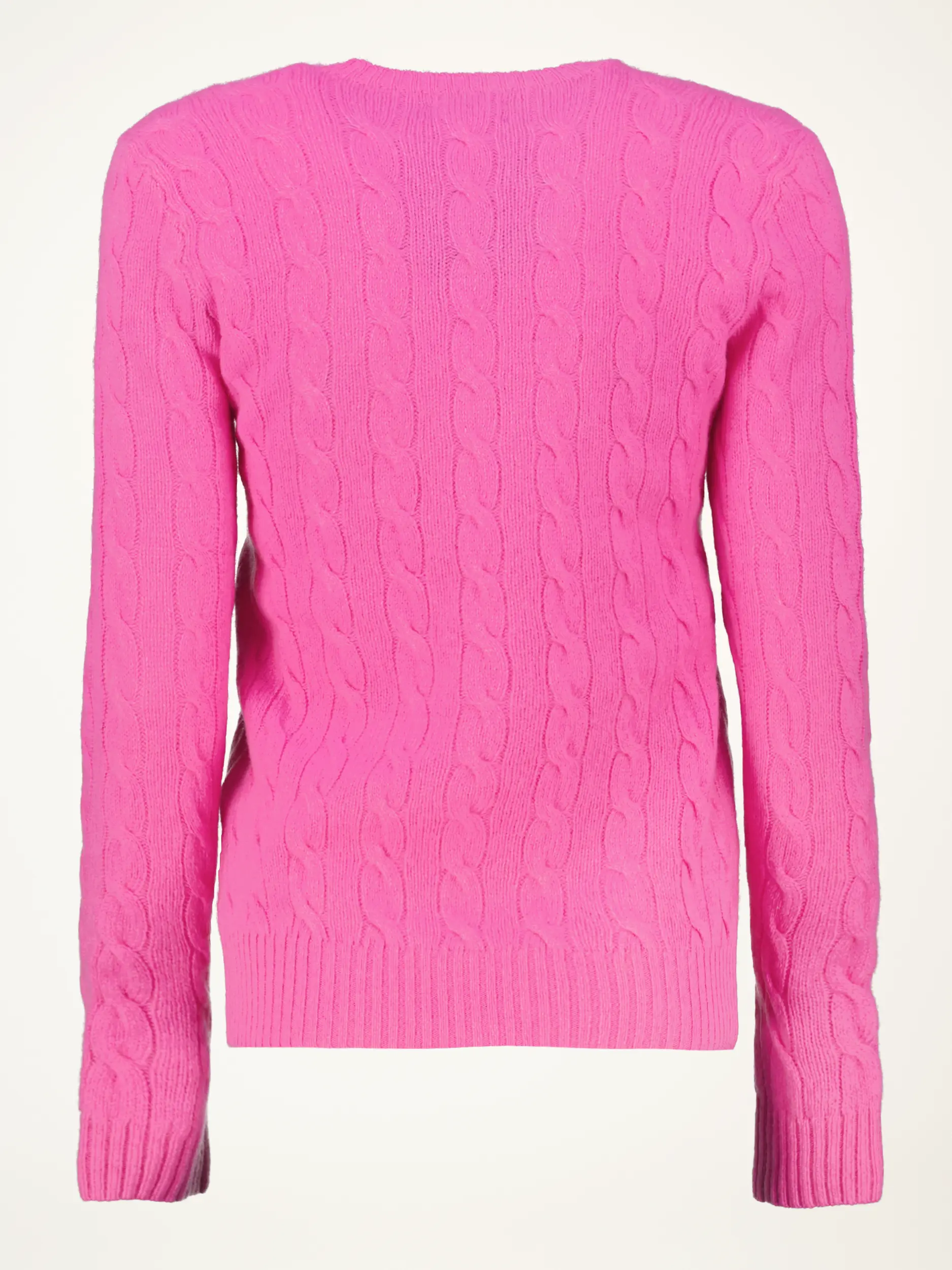 Pullover mit Zopfmuster - Artikel Rückseite - Farbe: Rosa&Pink