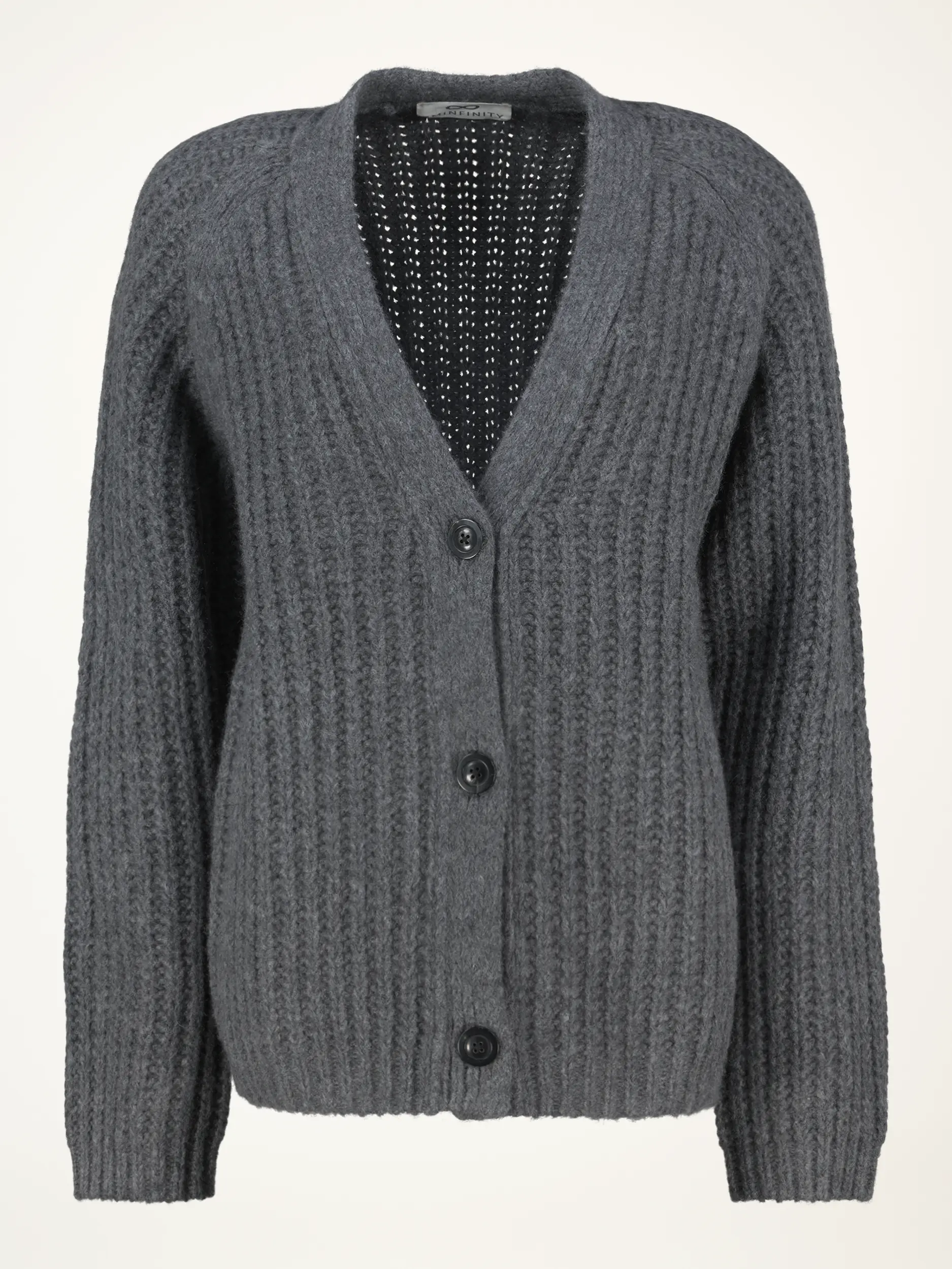Strickjacke aus Kaschmir - Artikelansicht - Farbe: Grau Strickjacke aus Kaschmir - Artikelansicht - Farbe: Grau