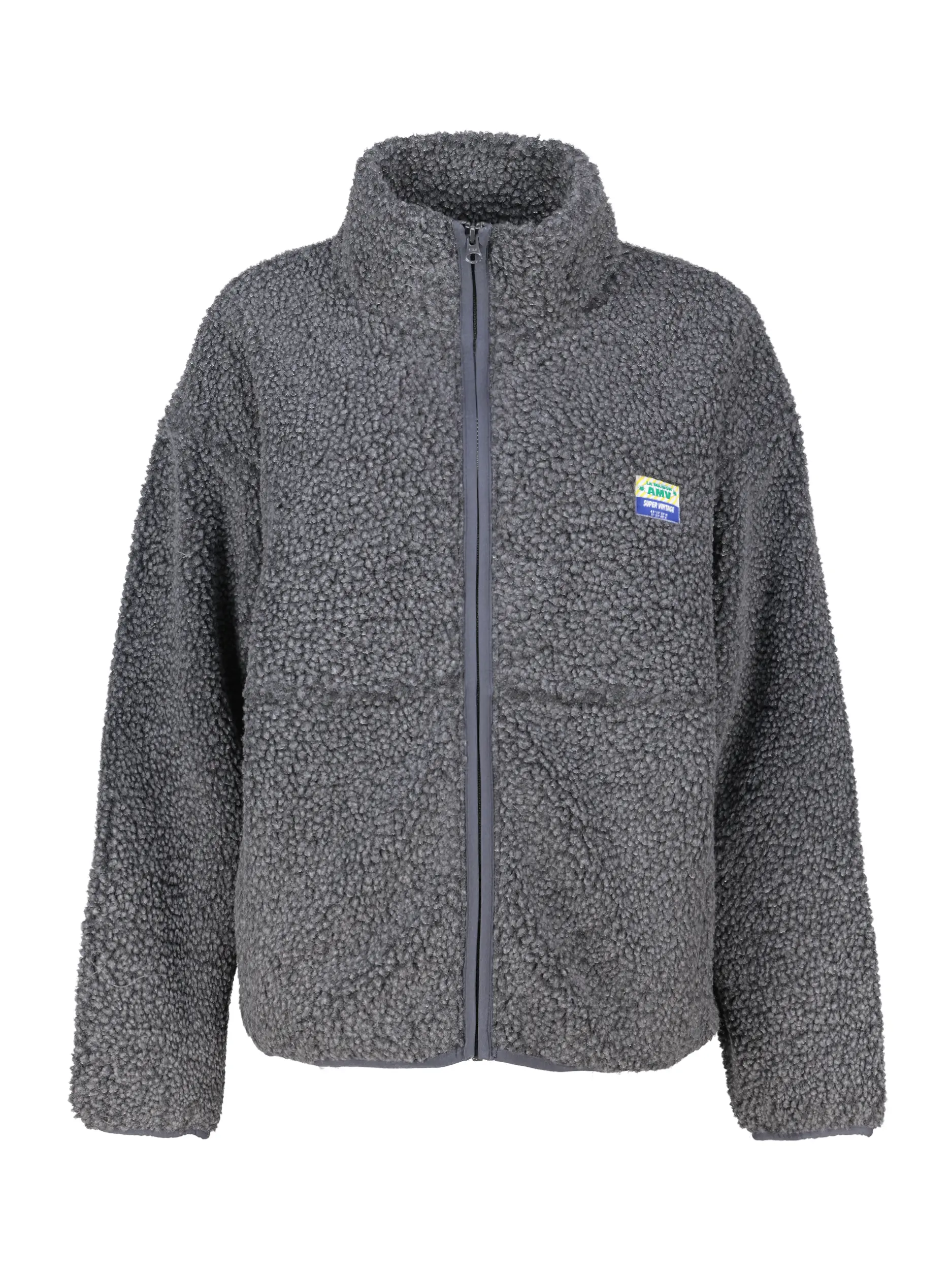 Oversized Jacke aus Bouclé - Artikel Vorderseite - Farbe: Grau