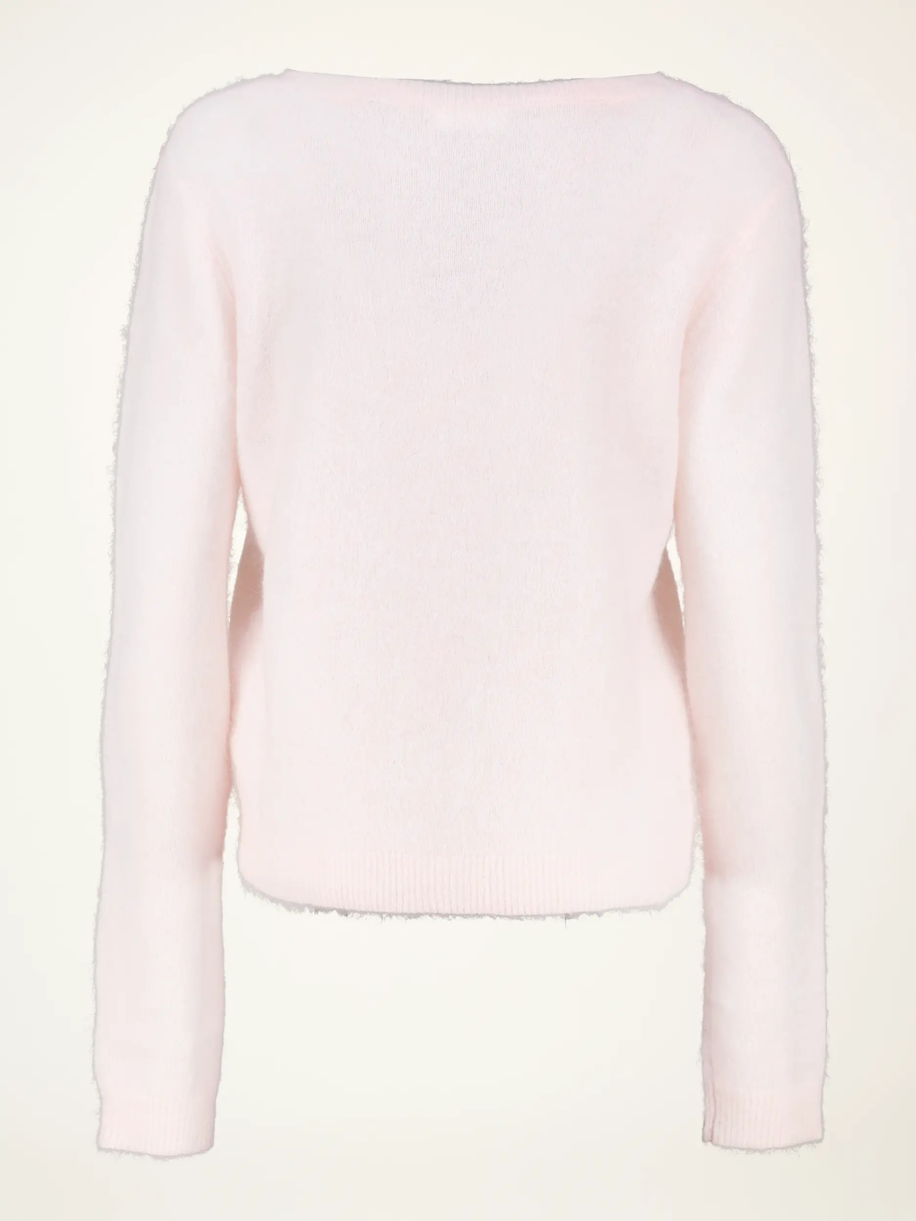 Pullover aus Alpaka-Mix langarm - Artikel Rückseite - Farbe: Rosa&Pink