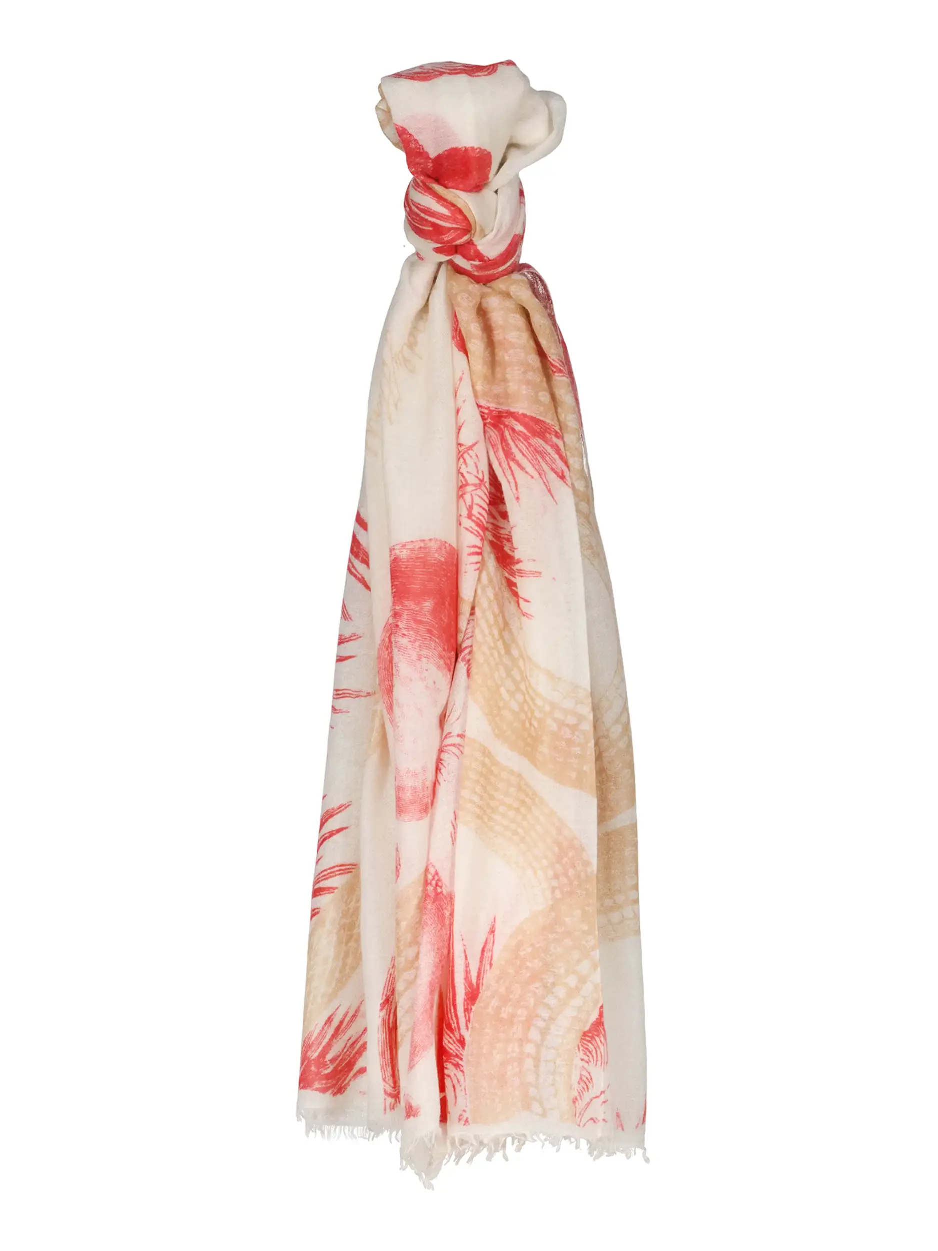 Kaschmirschal 'Garden Eden' - Artikel Vorderseite - Farbe: Rot