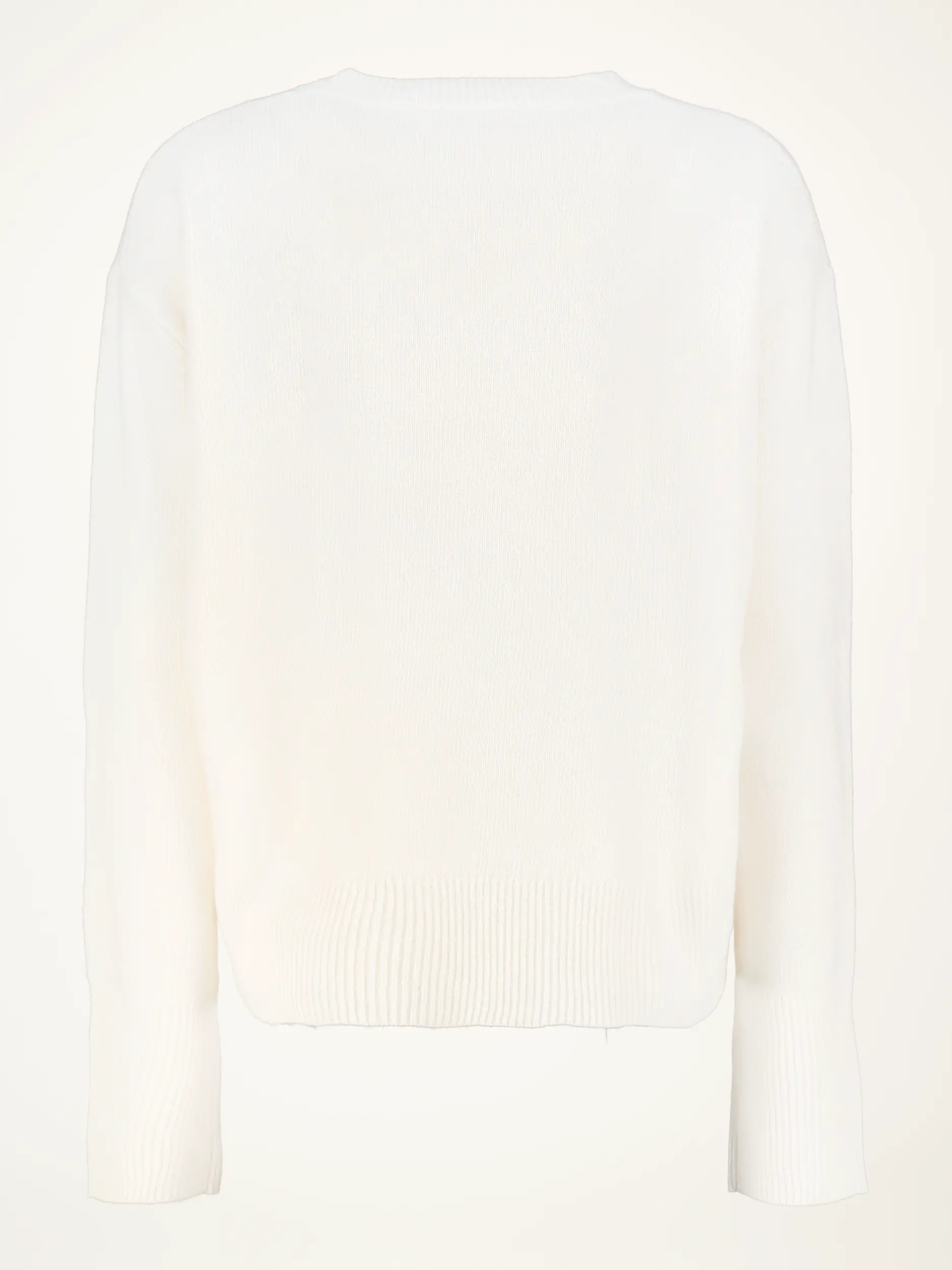 Pullover 'Cleo' aus Kaschmir-Mix langarm - Artikel Rückseite - Farbe: Creme