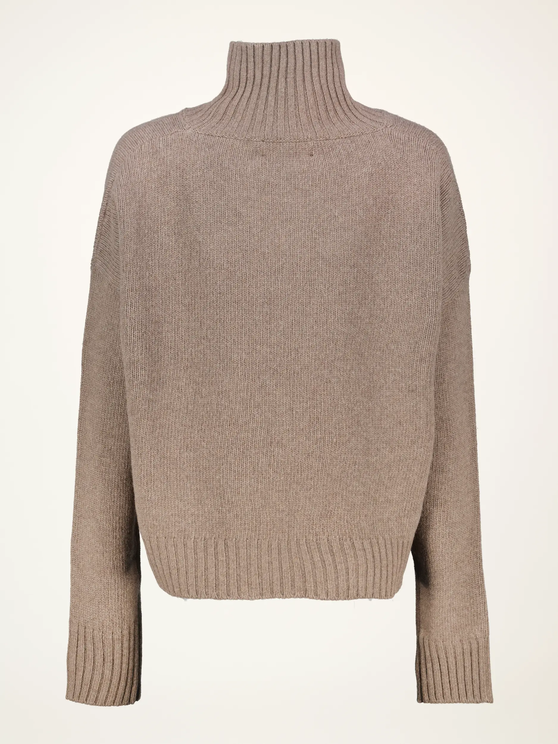 Pullover 'Emma' aus Woll-Kaschmir-Mix langarm - Artikel Rückseite - Farbe: Braun