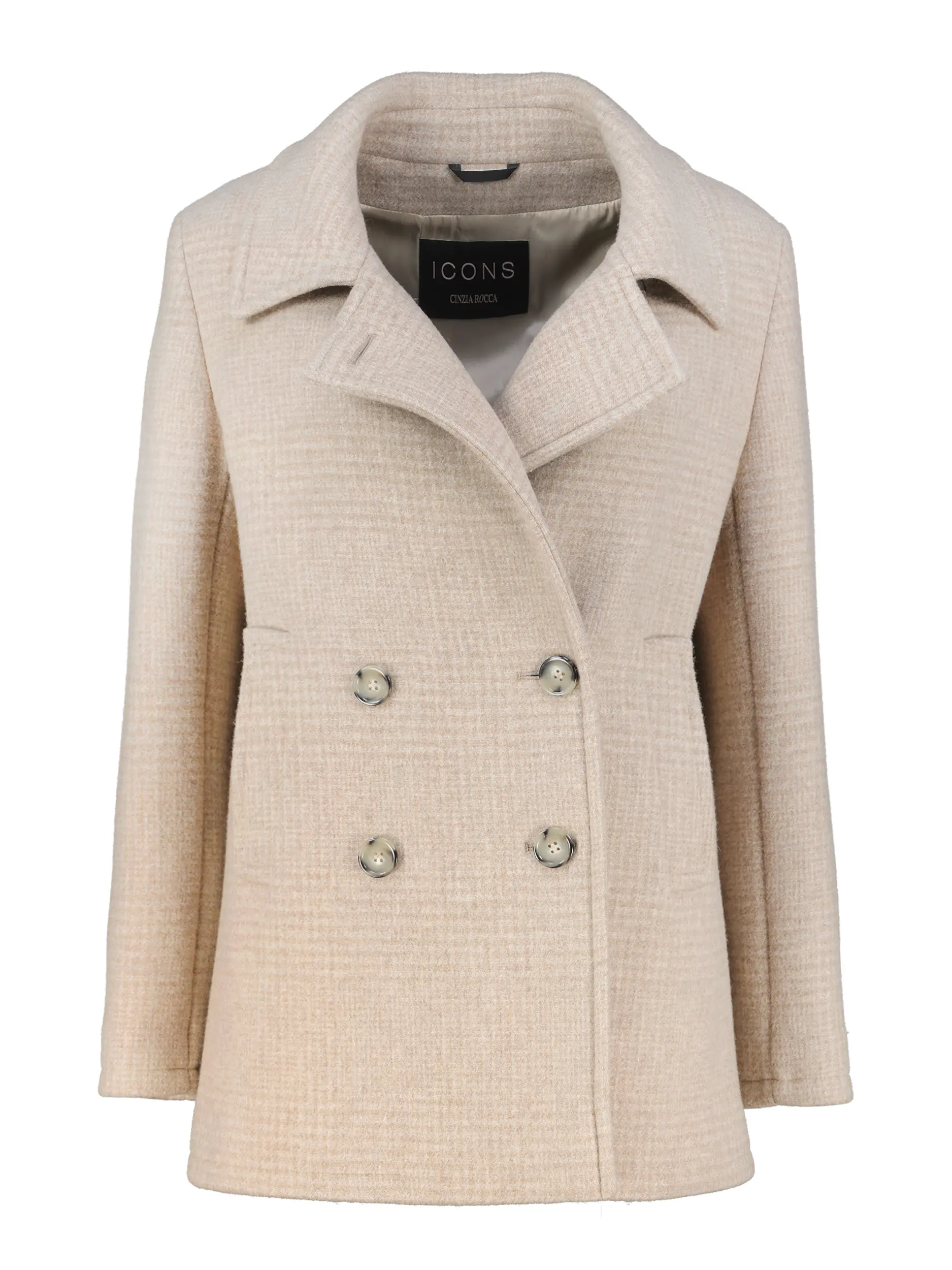 Cabanjacke aus Woll-Mix - Artikel Vorderseite - Farbe: Beige