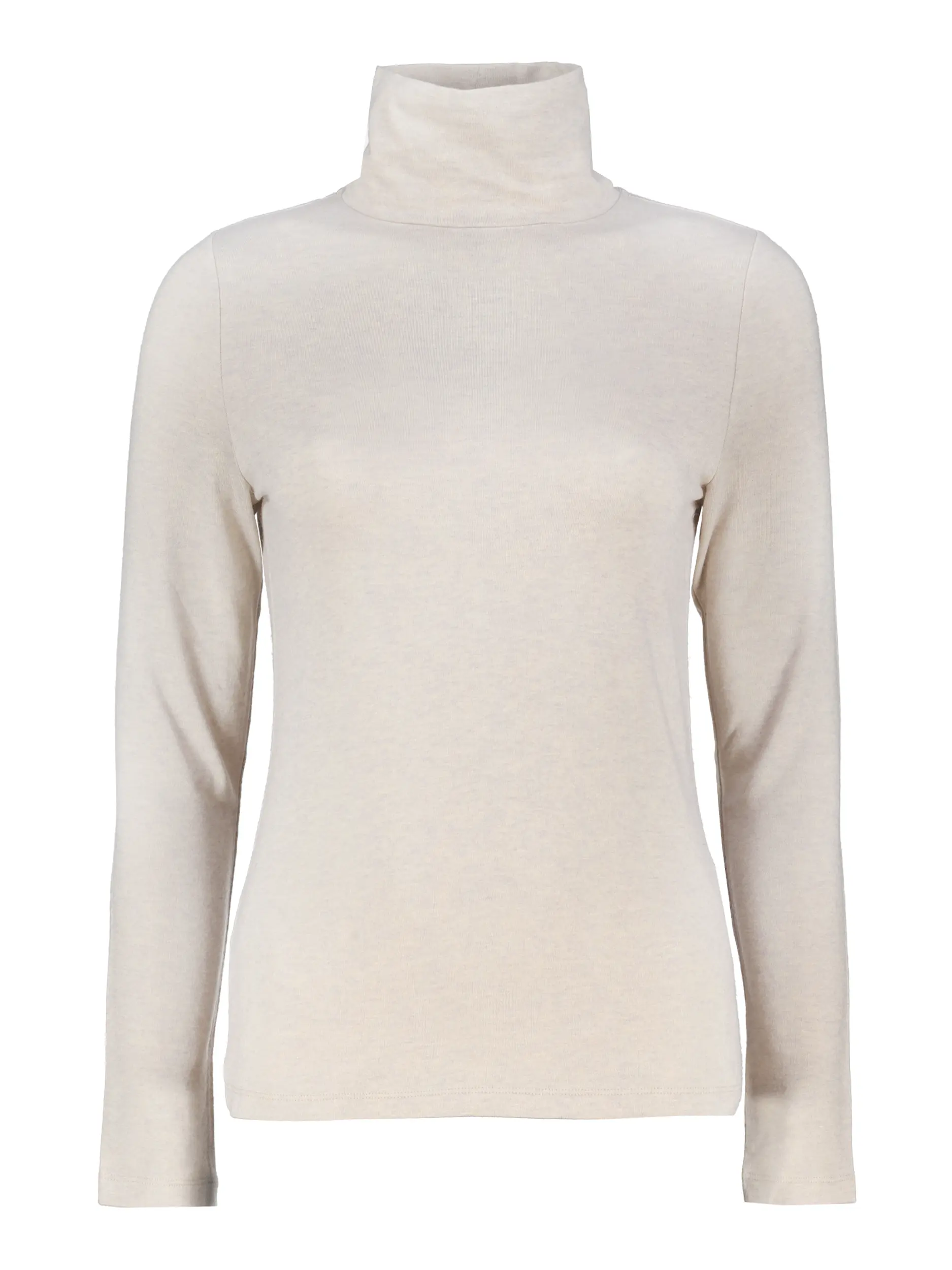 Rollkragenpullover aus Woll-Mix langarm - Artikel Vorderseite - Farbe: Creme