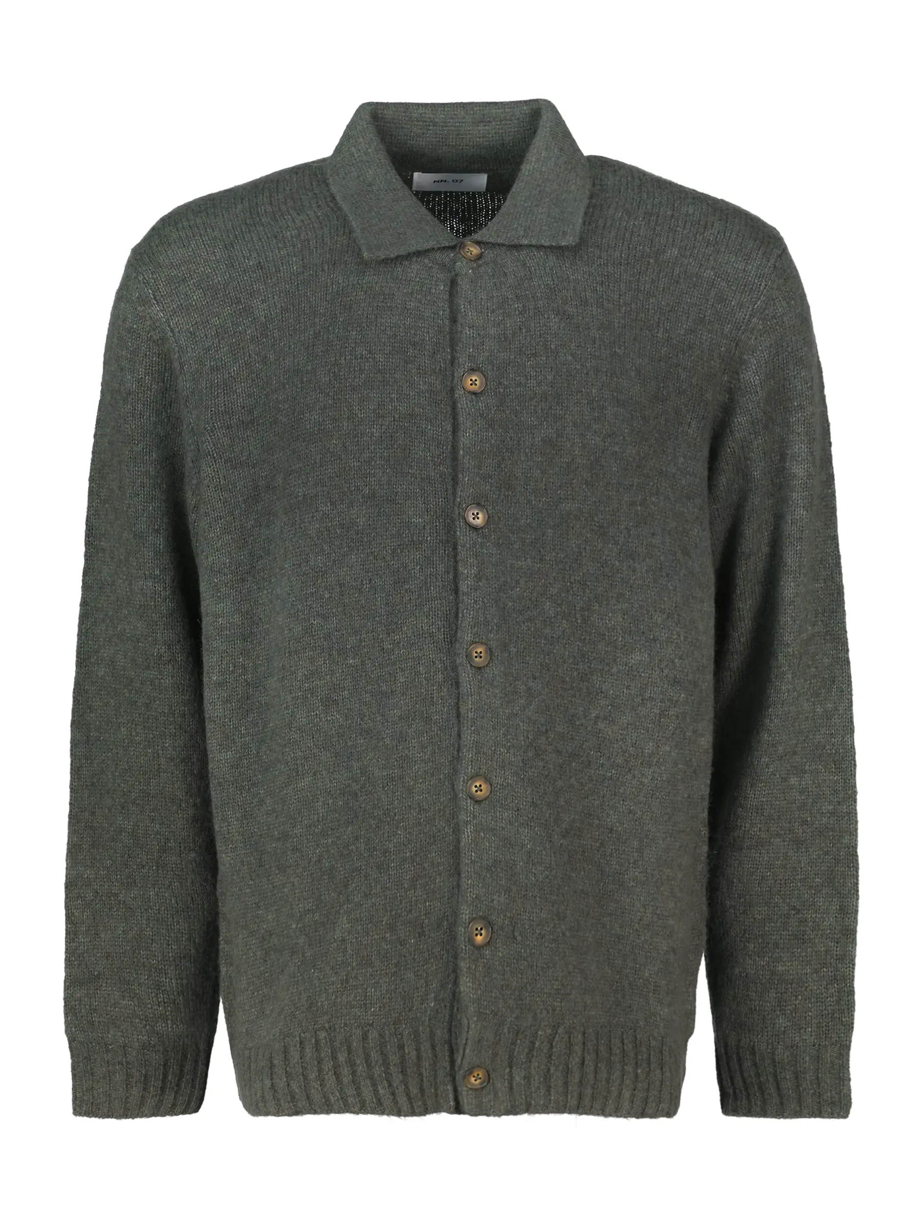 Strickjacke 'Lee' aus Merinowoll-Mix - Artikel Vorderseite - Farbe: Grün