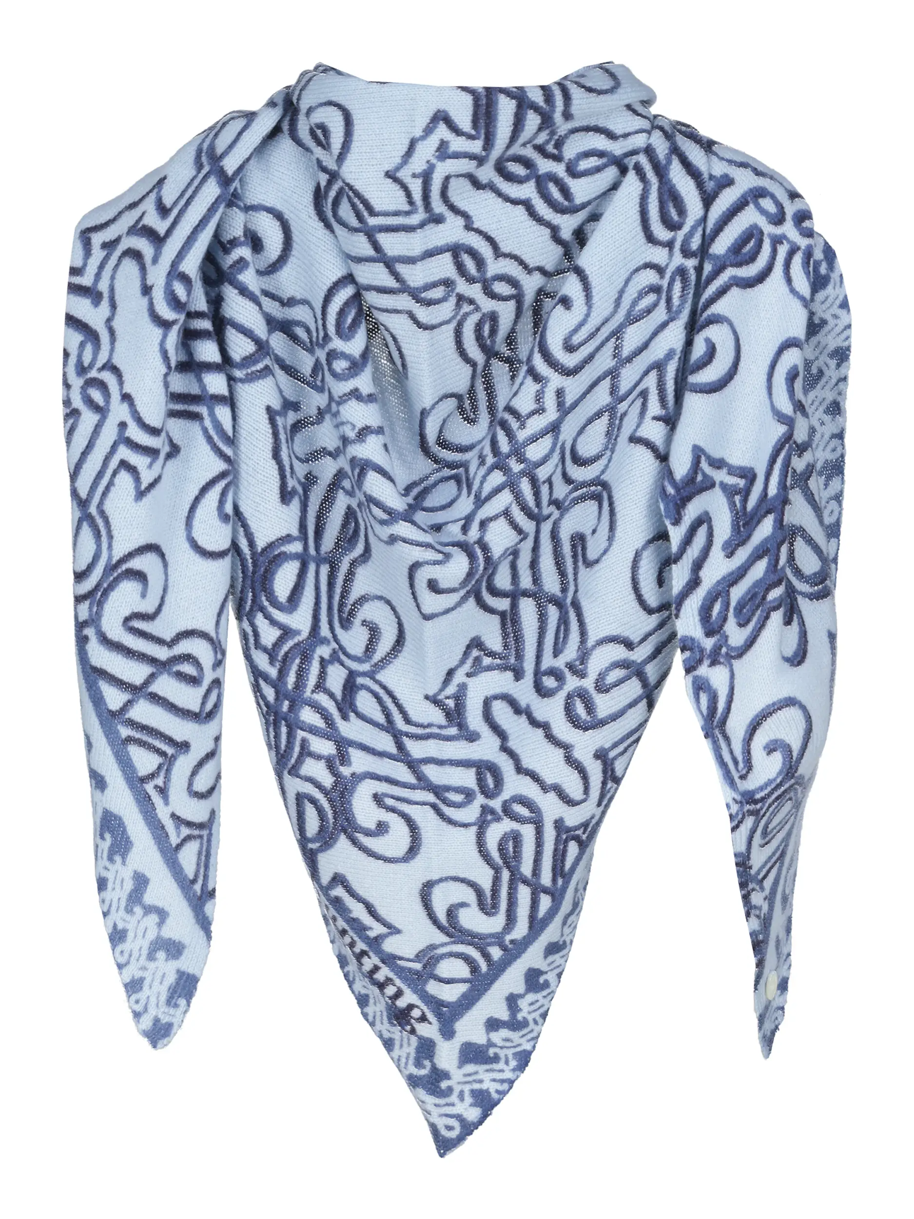 Tuch 'Seal' aus Kaschmir  - Artikel Vorderseite - Farbe: Blau