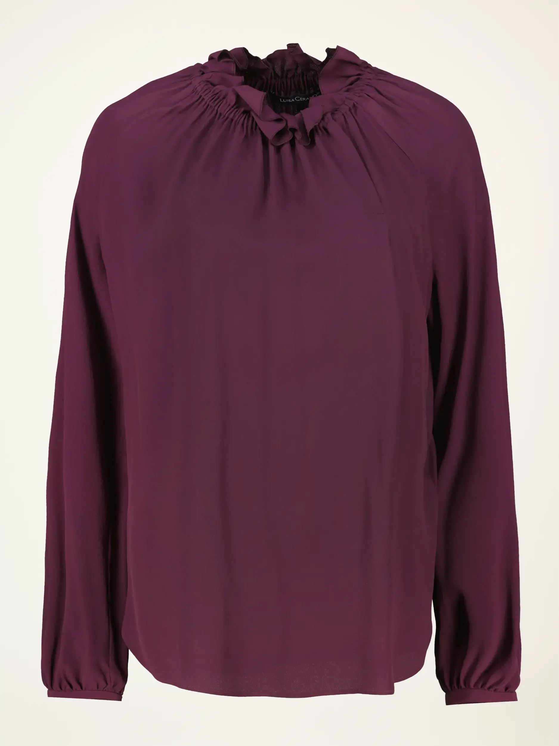 Bluse aus Seiden-Mix langarm - Artikelansicht - Farbe: Rot