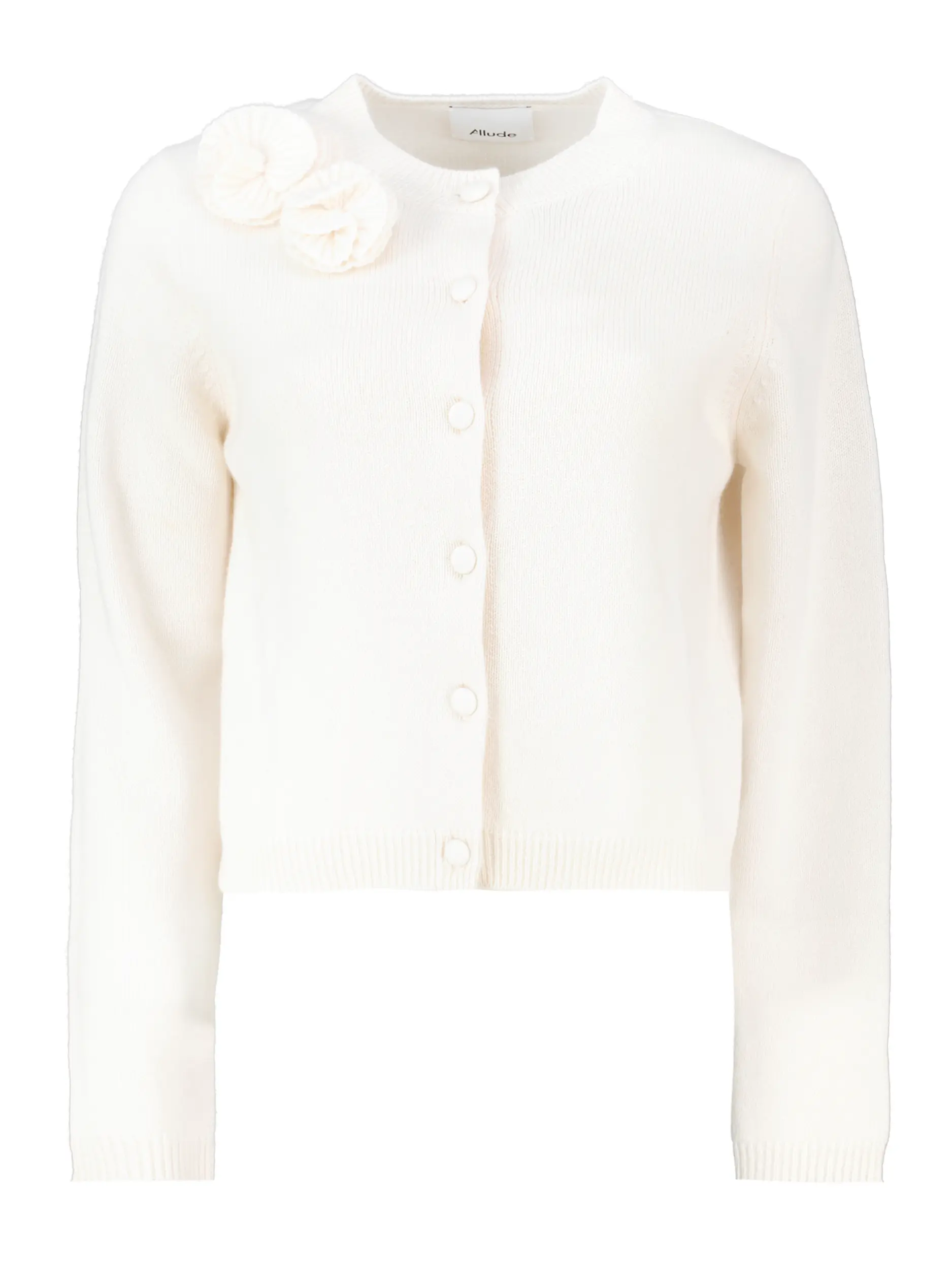 Strickjacke aus Wolle - Artikel Vorderseite - Farbe: Creme