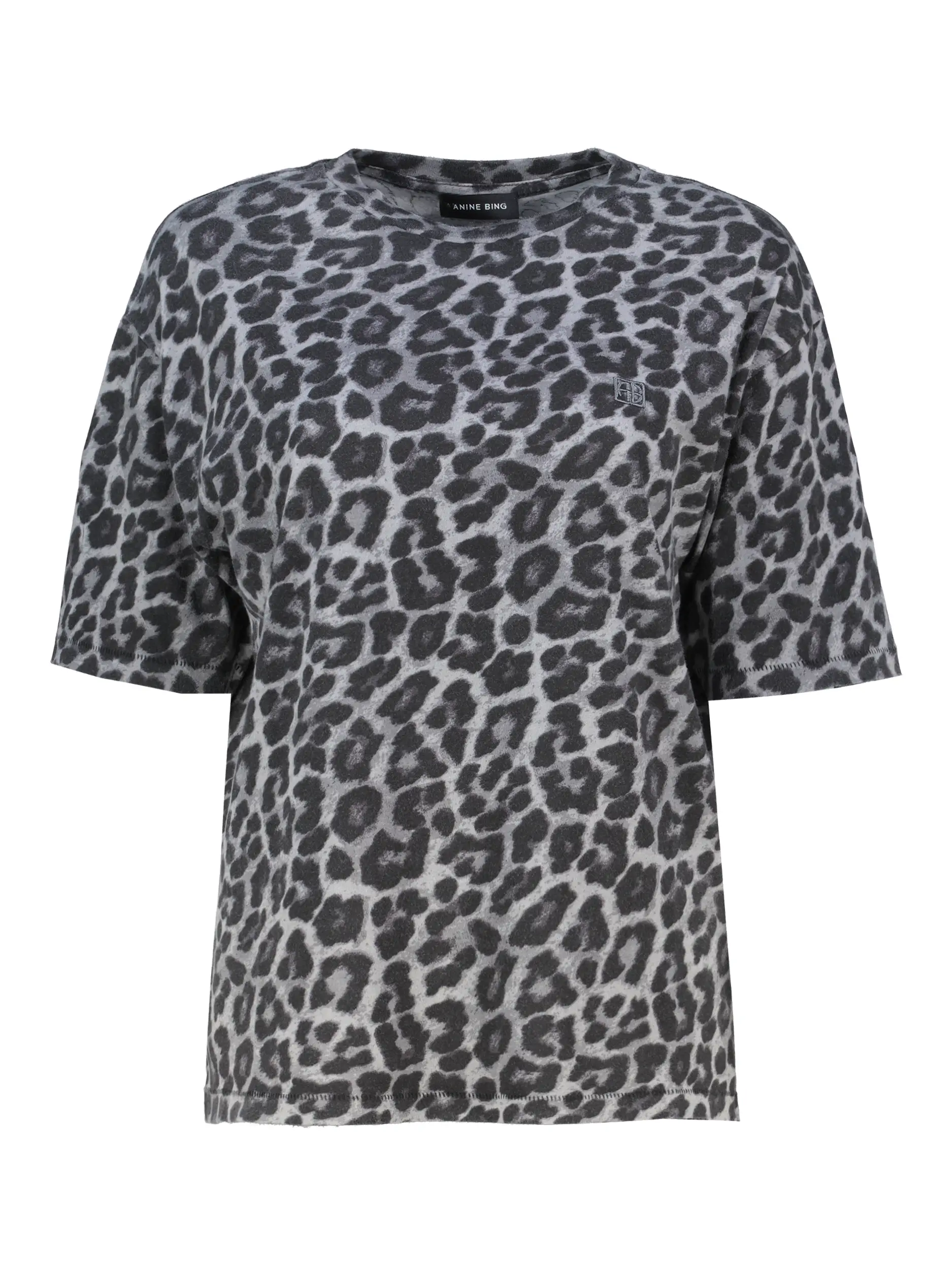 T-Shirt 'Cohen Tee' mit Leo-Print - Artikel Vorderseite - Farbe: Grau T-Shirt 'Cohen Tee' mit Leo-Print - Artikel Vorderseite - Farbe: Grau