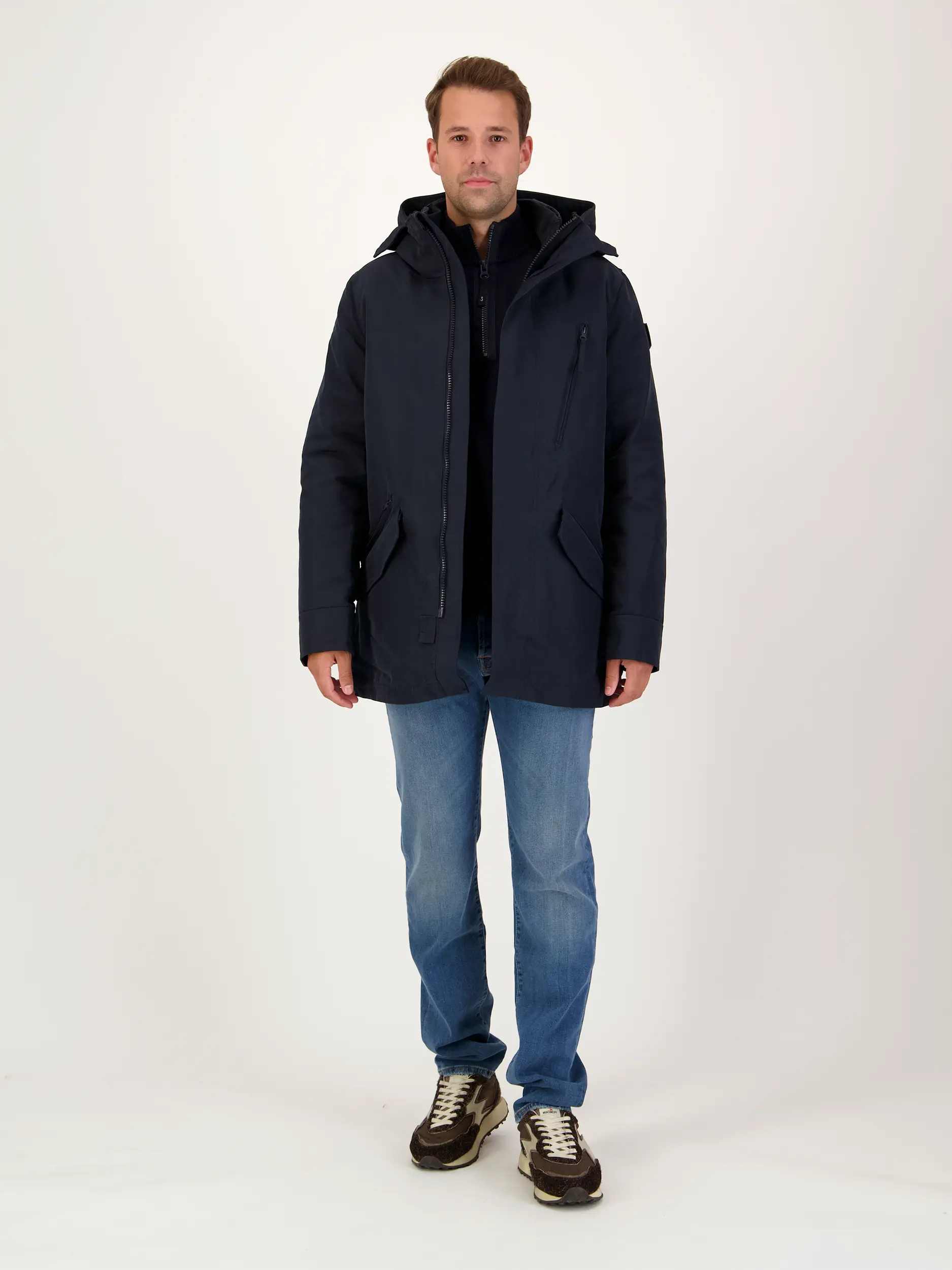 Wasserabweisende 3-in-1-Jacke 'Galena' - Artikel Teil eines Outfits getragen von einem Modell - Farbe: Blau
