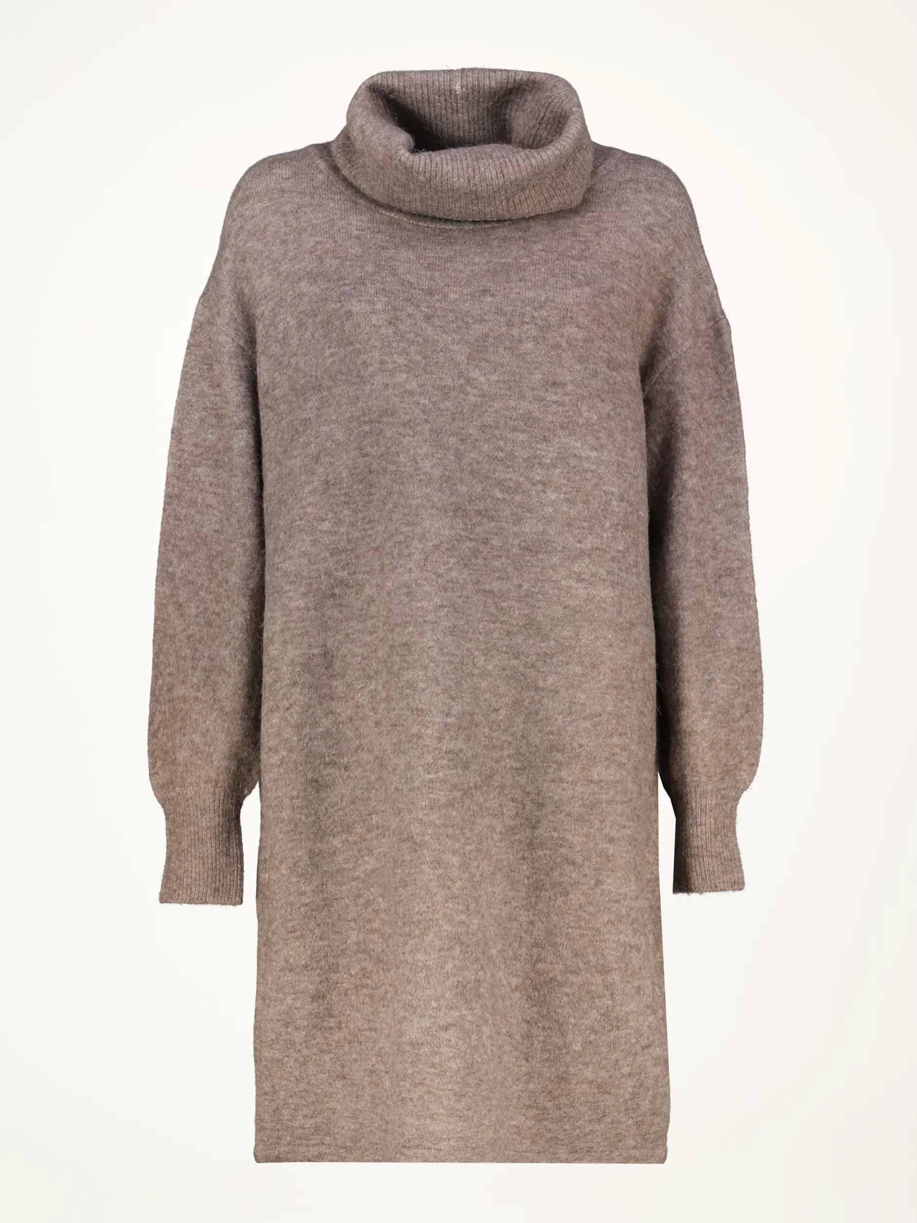 Midi Wollkleid langarm - Artikelansicht - Farbe: Braun